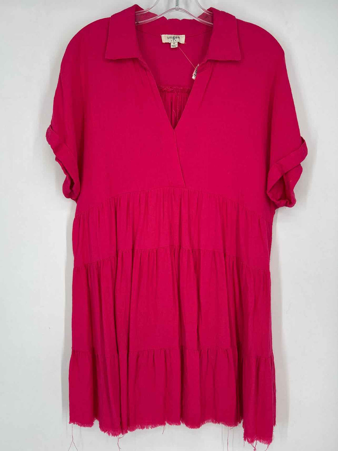 Umgee Size M Hot Pink Short Sleeve Dress