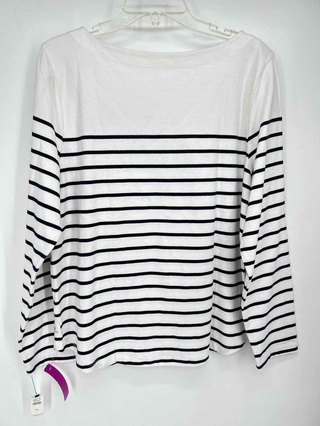 Talbots Size XL White & Black Striped NWT Long Sleeve