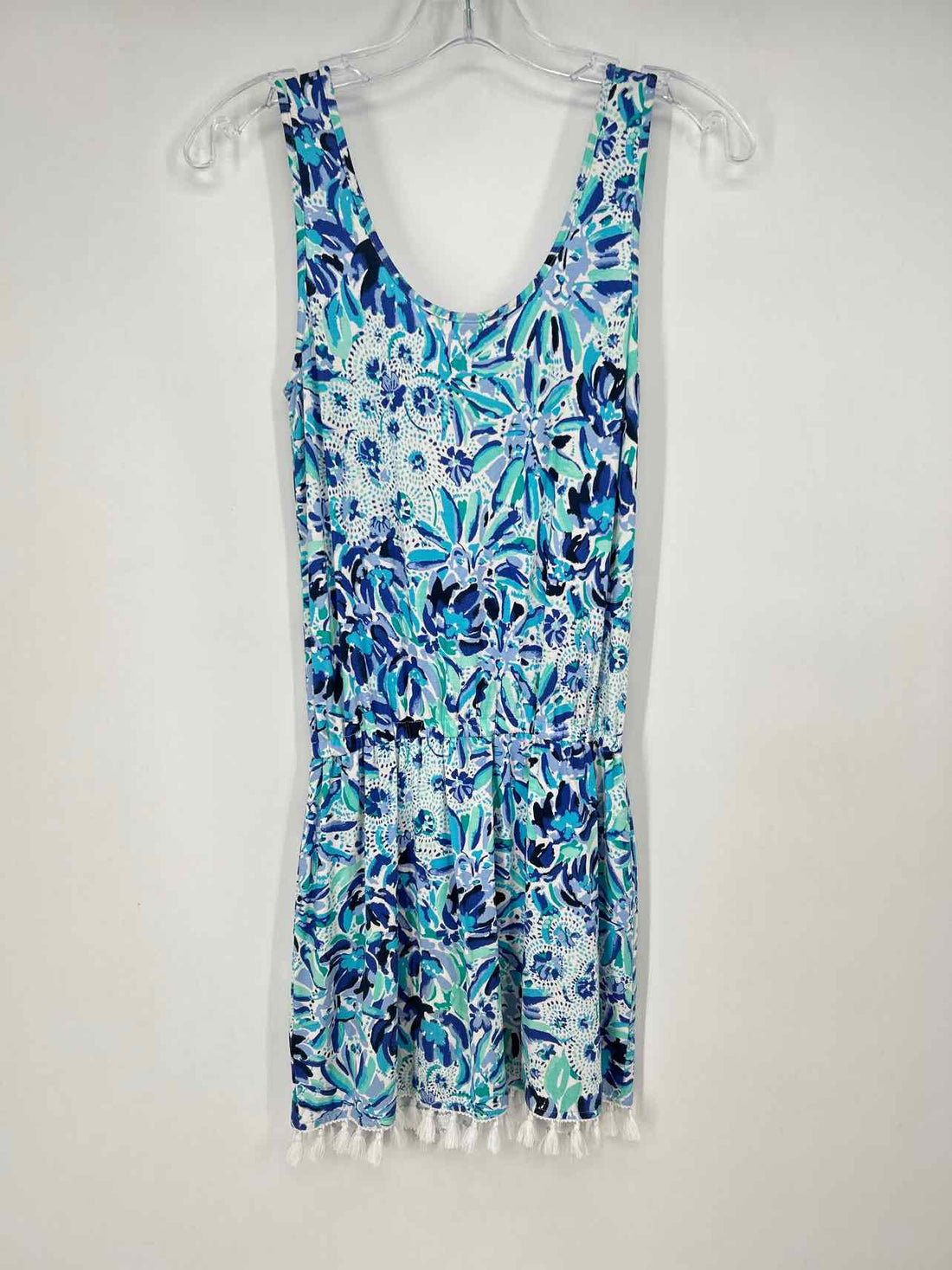 Lilly Pulitzer XXS White & Blue Print Sleeveless Lilly Pulitzer Romper