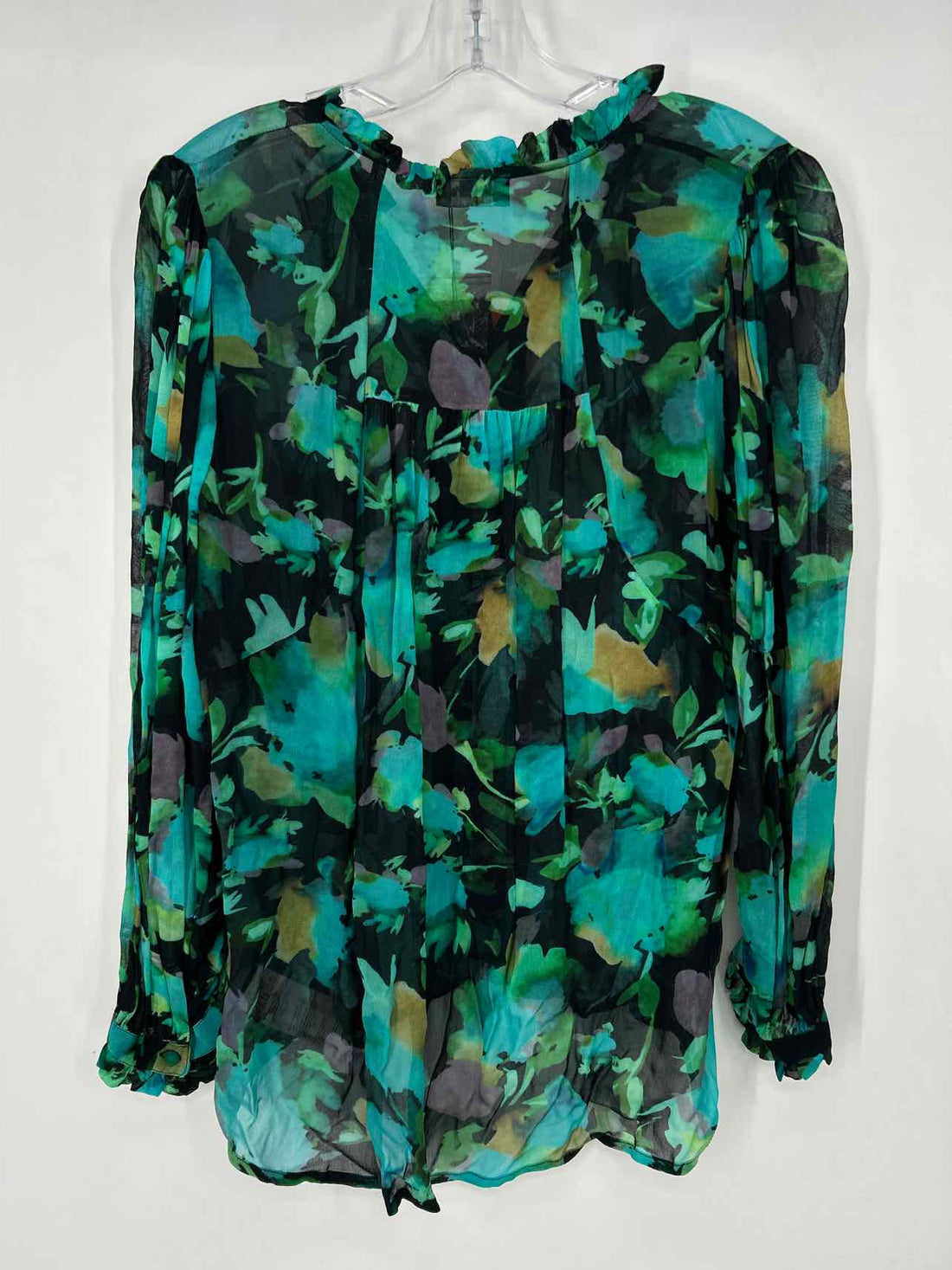 Pomodoro Size 8 Navy Print NWT Long Sleeve