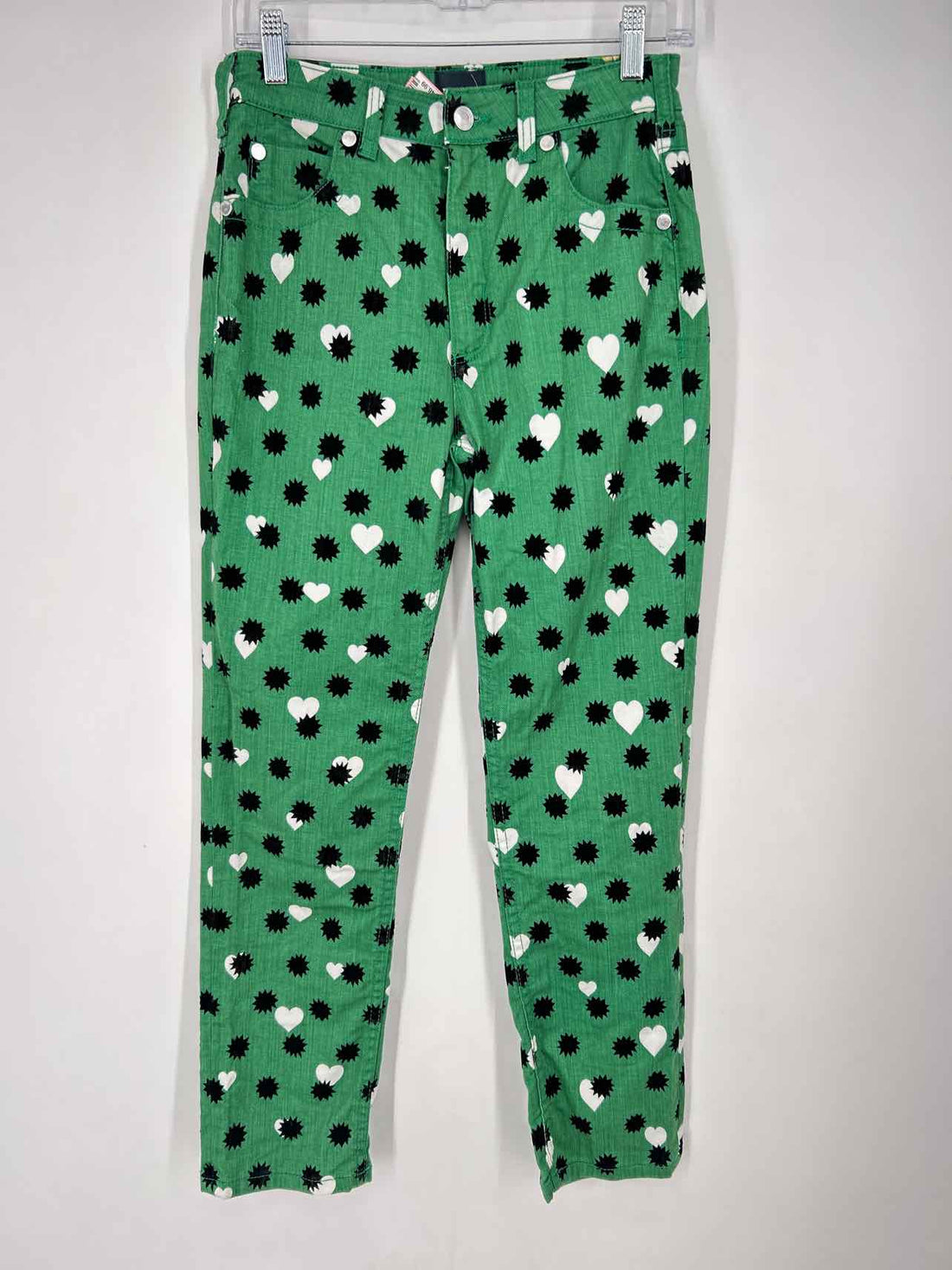 Maeve Size 27 Green Black & White Jeans