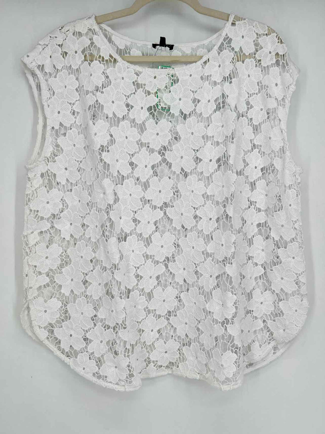 Talbots Size M White Lace NWT Short Sleeve