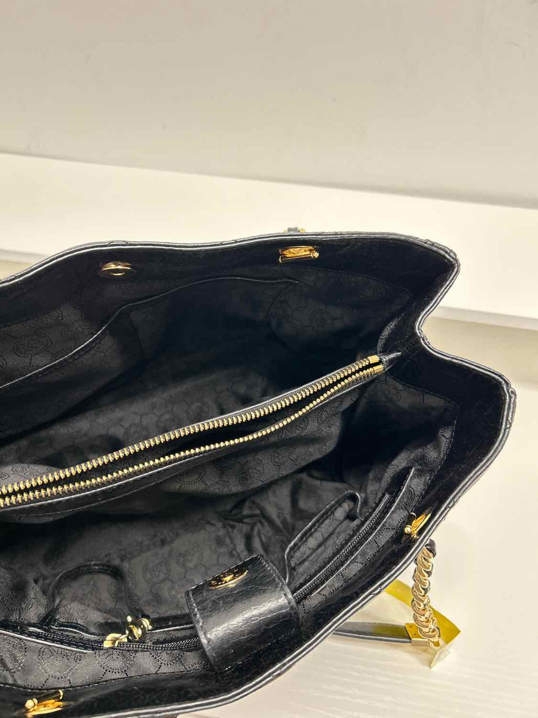 Michael Kors Black Quilted Leather Pre Owned Tote
