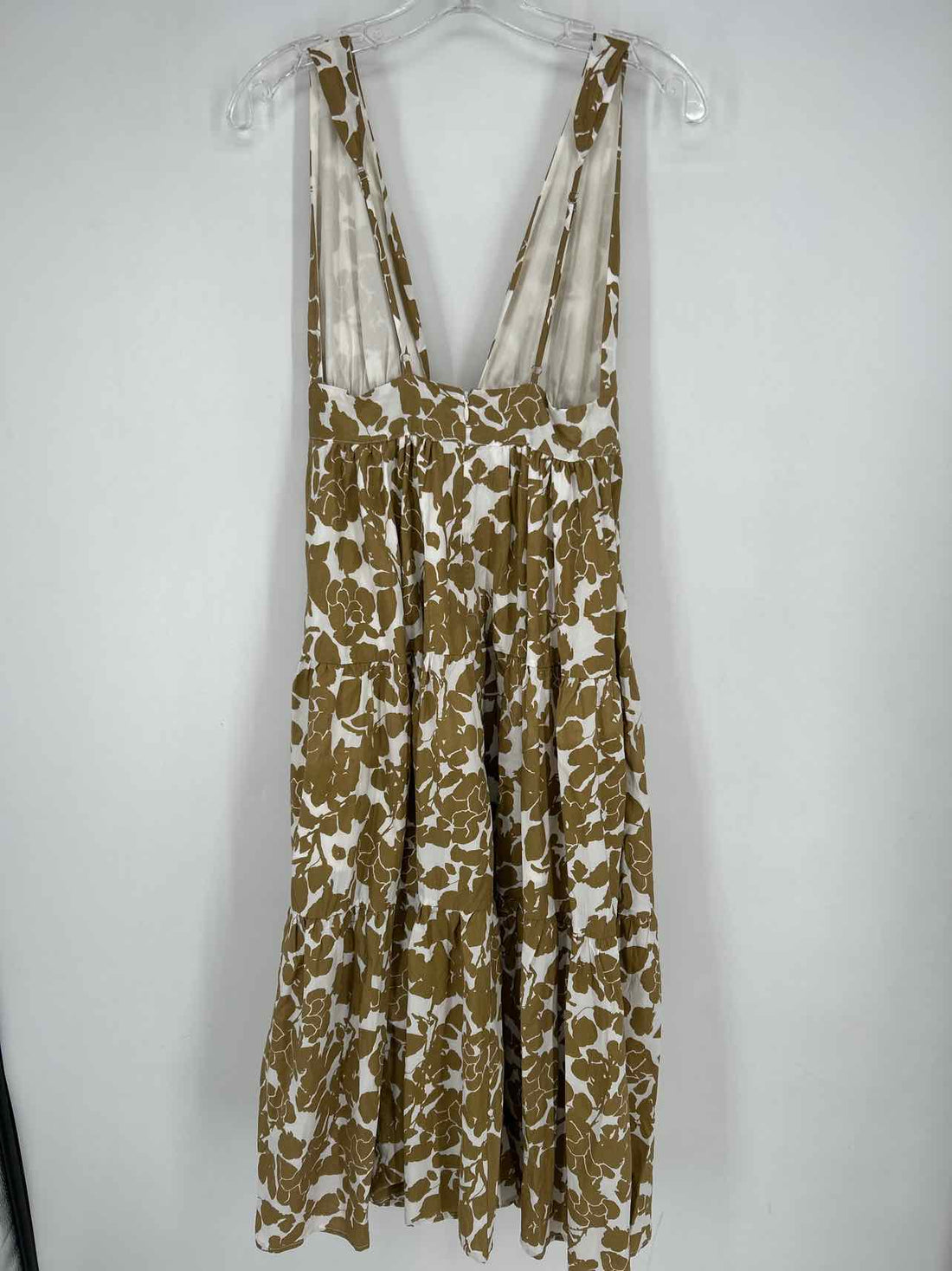 Aakaa Size S White & Taupe Dress