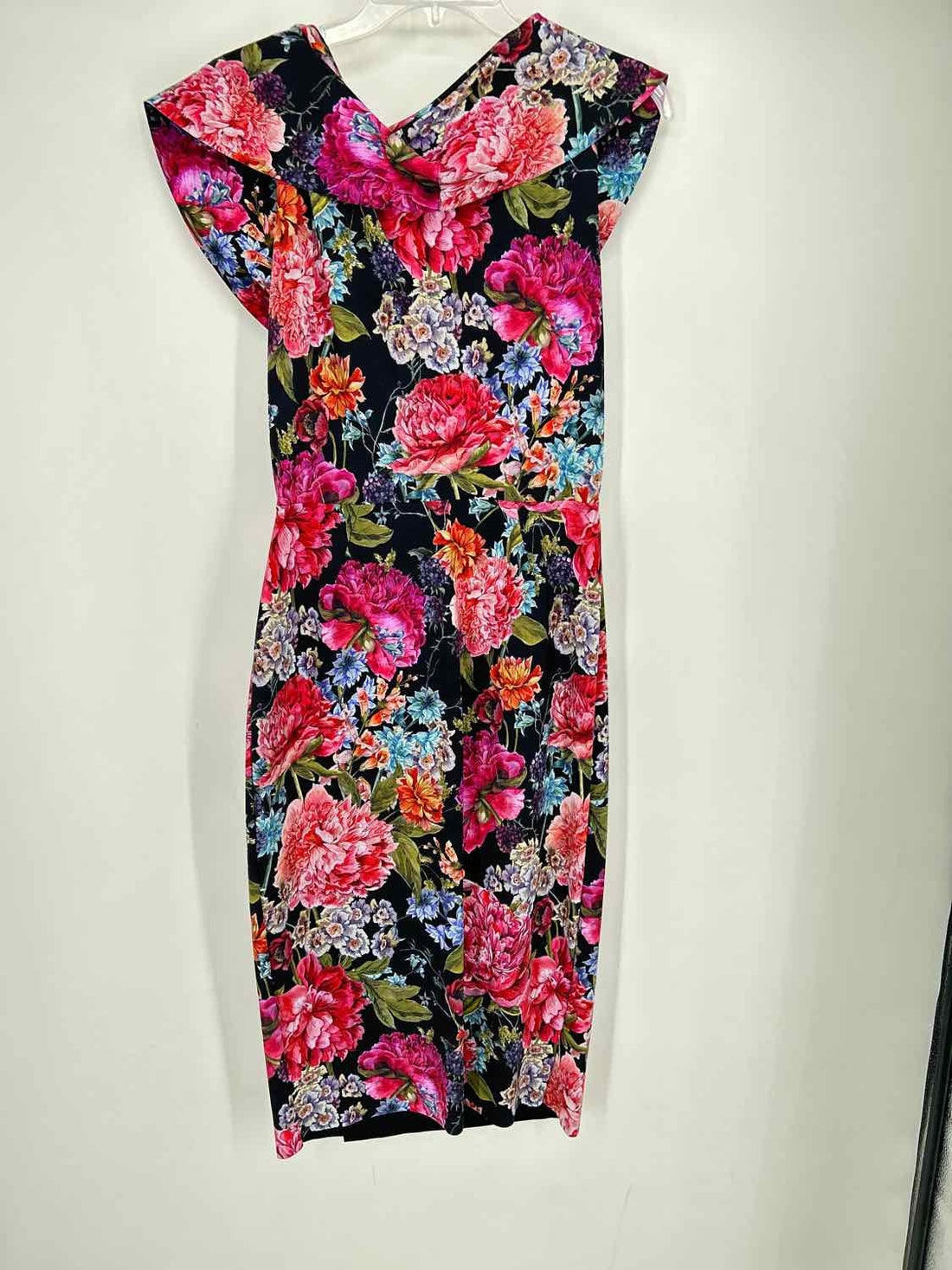 Chiara Boni Size L Black Floral Dress