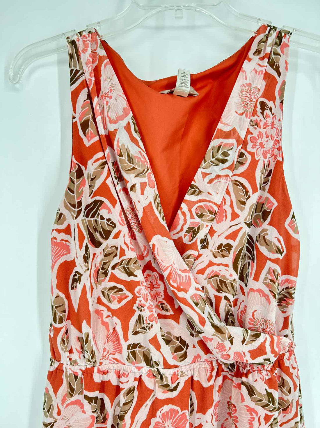 Loft Size S Pink & White Floral Sleeveless Dress