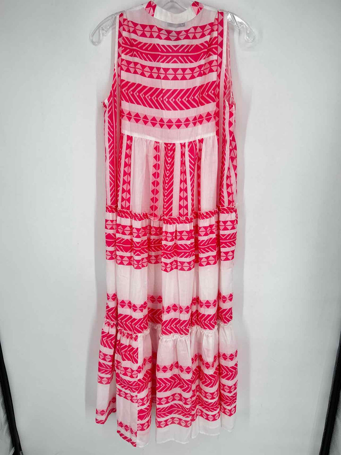 Collection by Cezele Size M White & Pink Print Sleeveless Dress