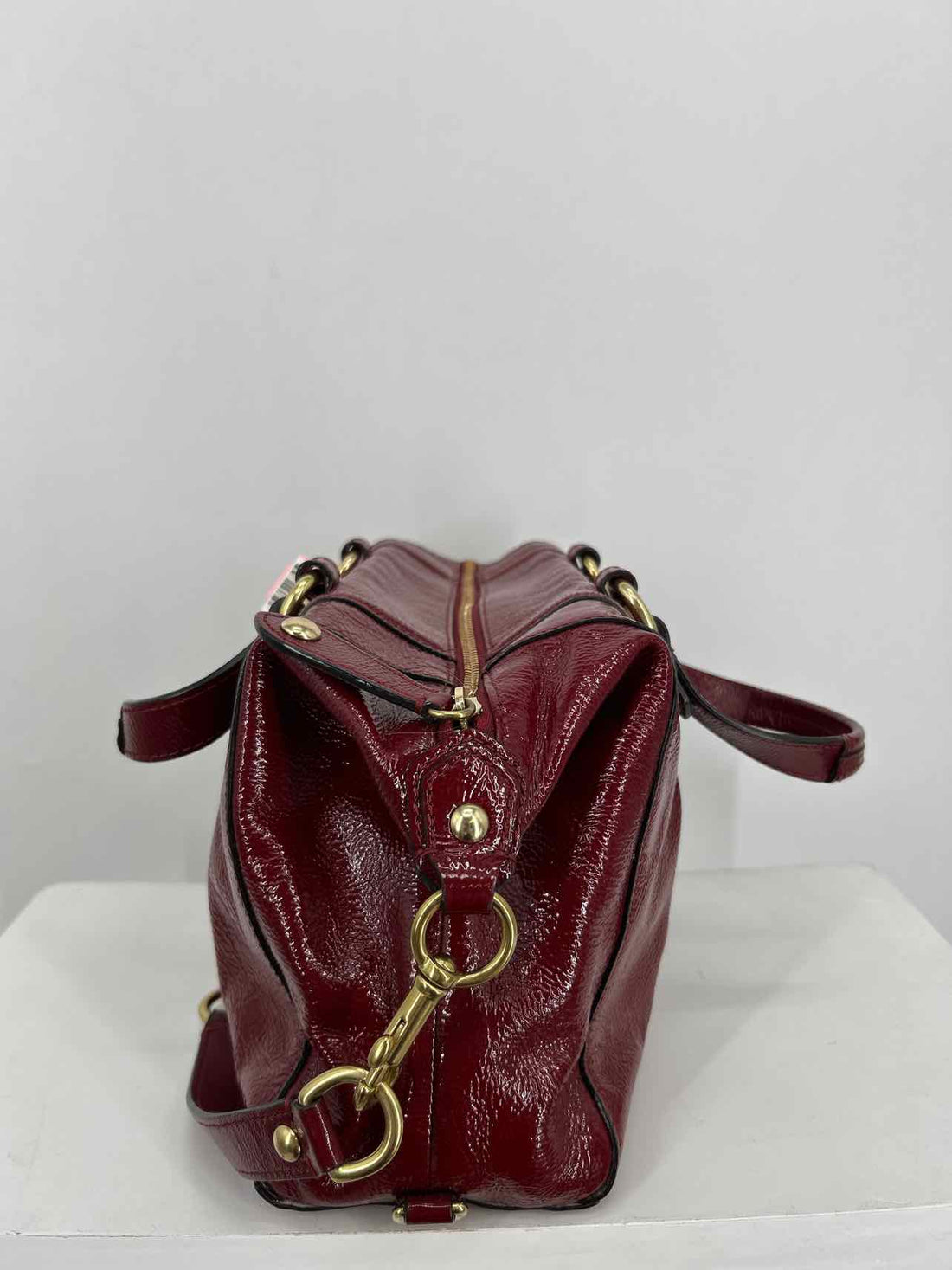Coach Dark Red Patent Leather Good Satchel
