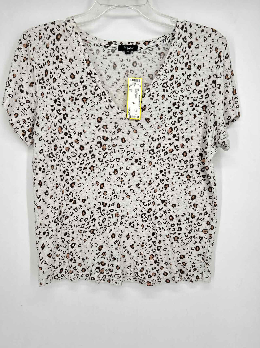 Rails Size M White Leopard Short Sleeve