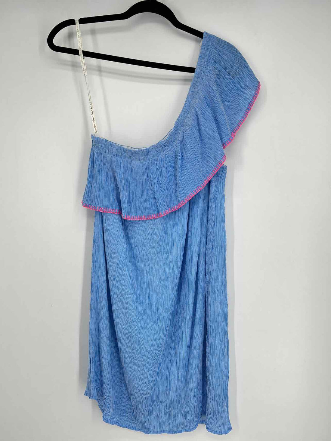 Lilly Pulitzer XL Blue Ribbed One Shoulder Lilly Pulitzer Dress