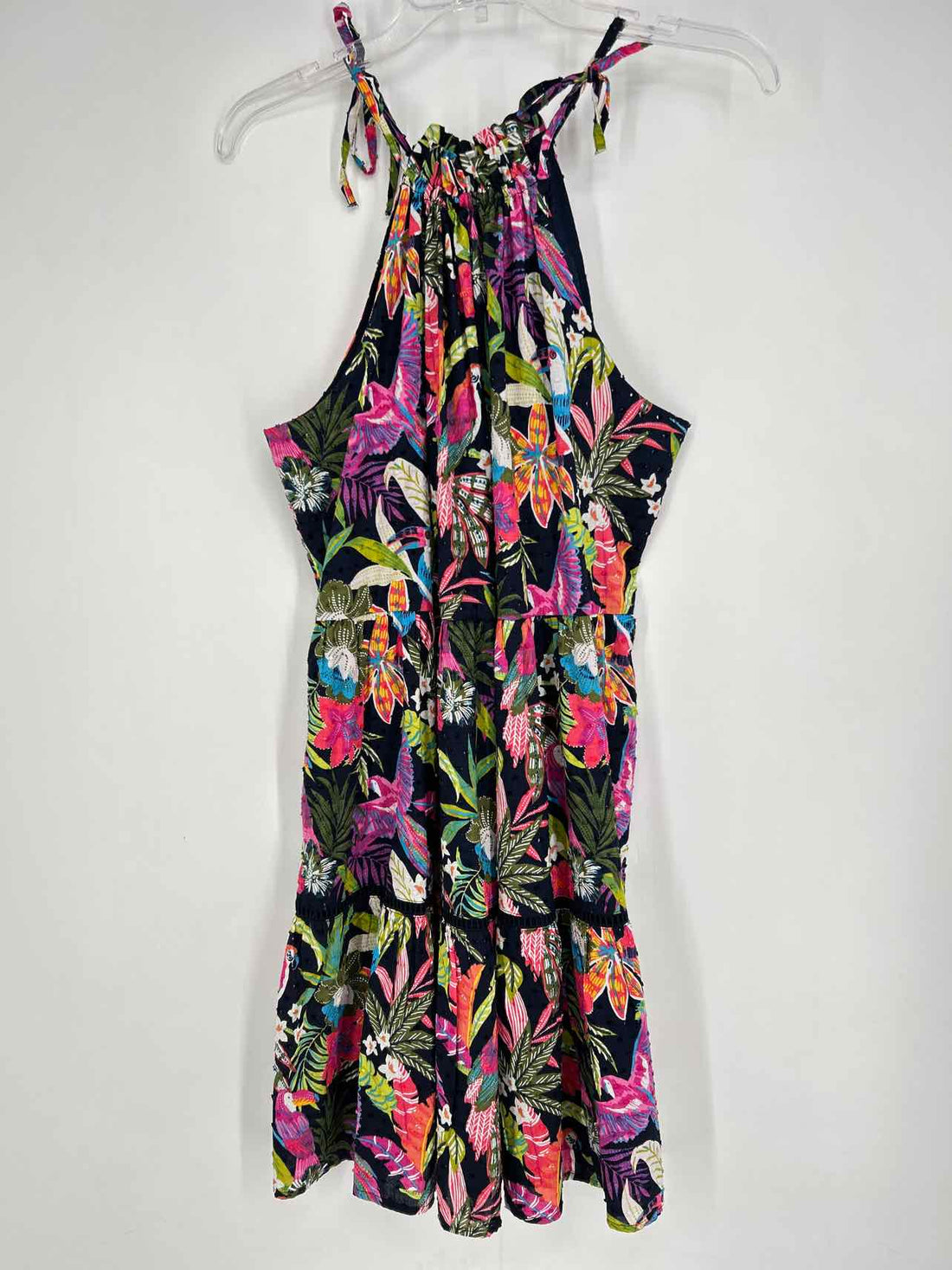 Crown & Ivy Size L Navy Print Sleeveless Dress