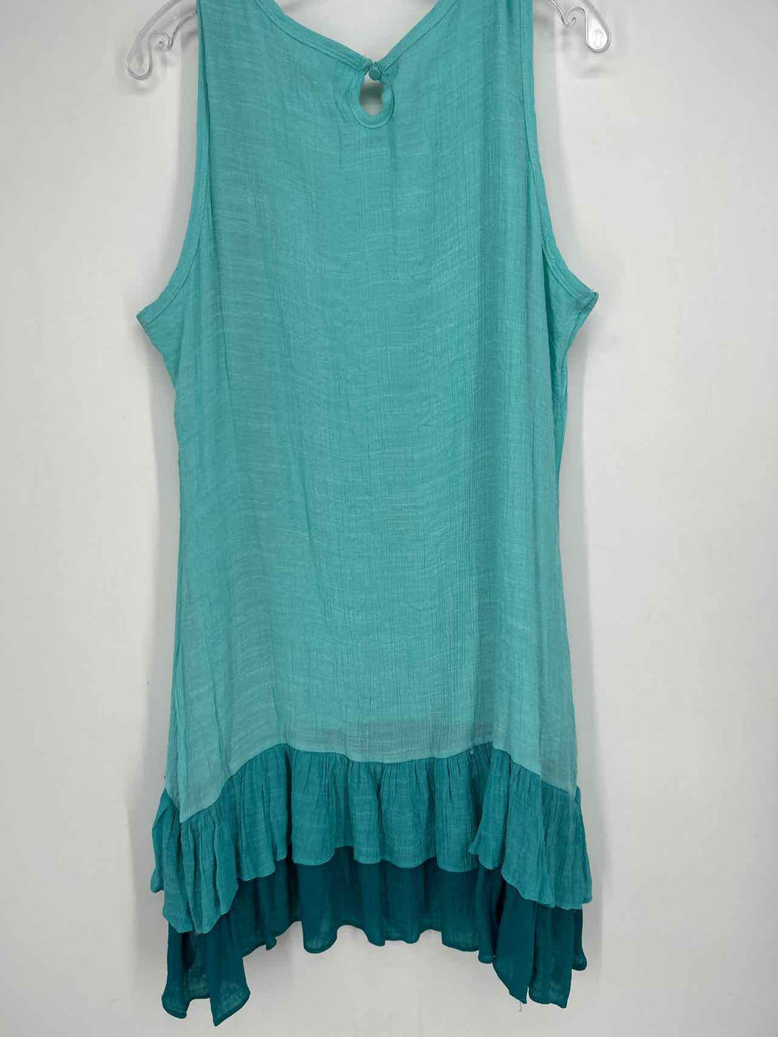 Adorn Size 3X Turquoise Colorblock Dress