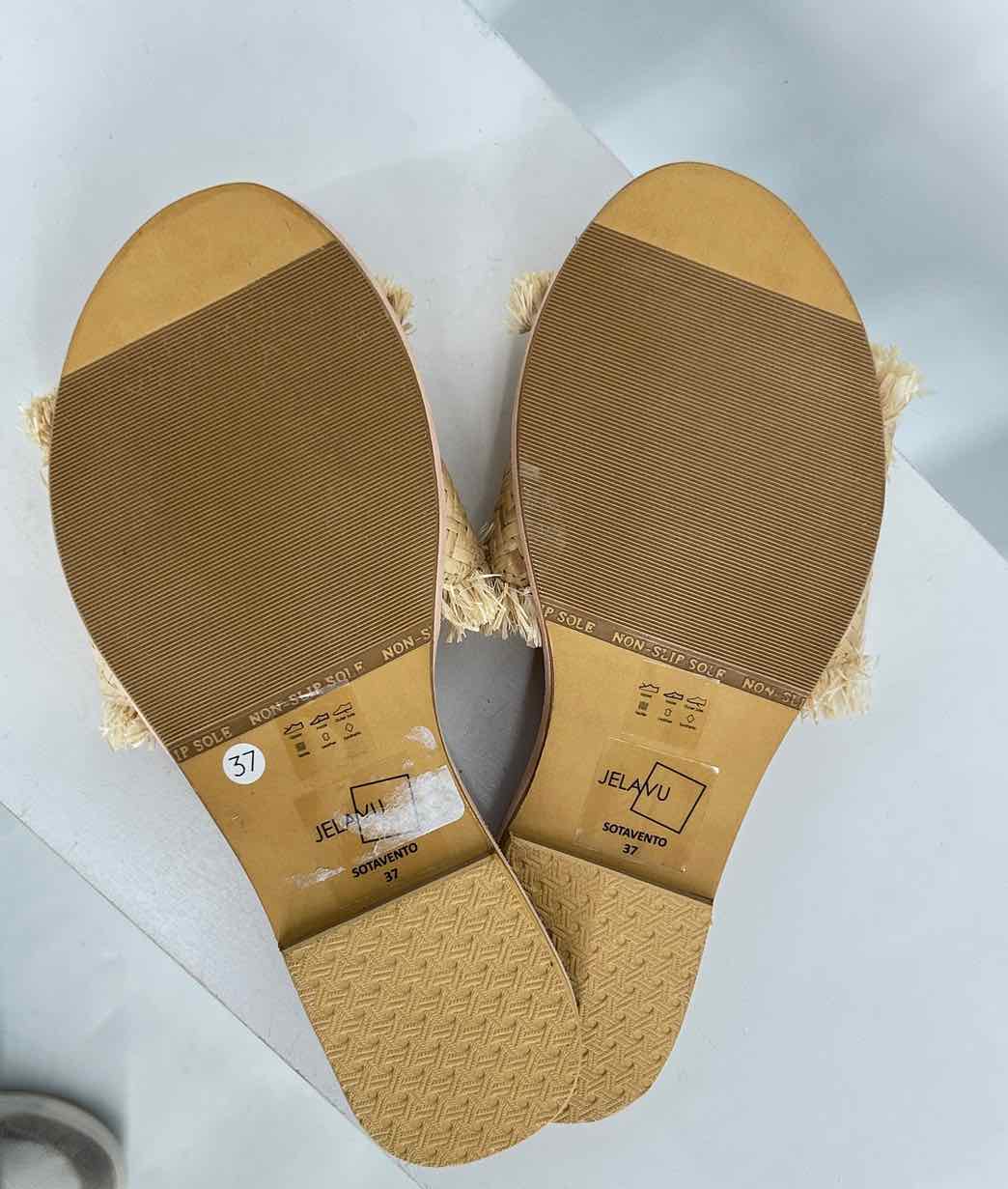 Jelavu Women Size 37 (6.5-7) Straw New Raffia Boutique Shoes