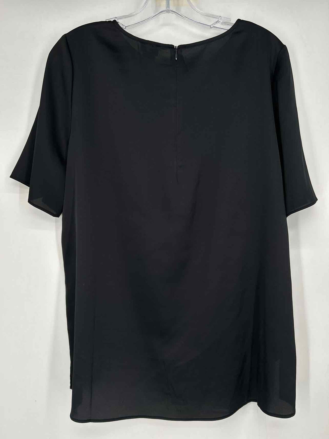 Chicos Size 1/M Black Short Sleeve