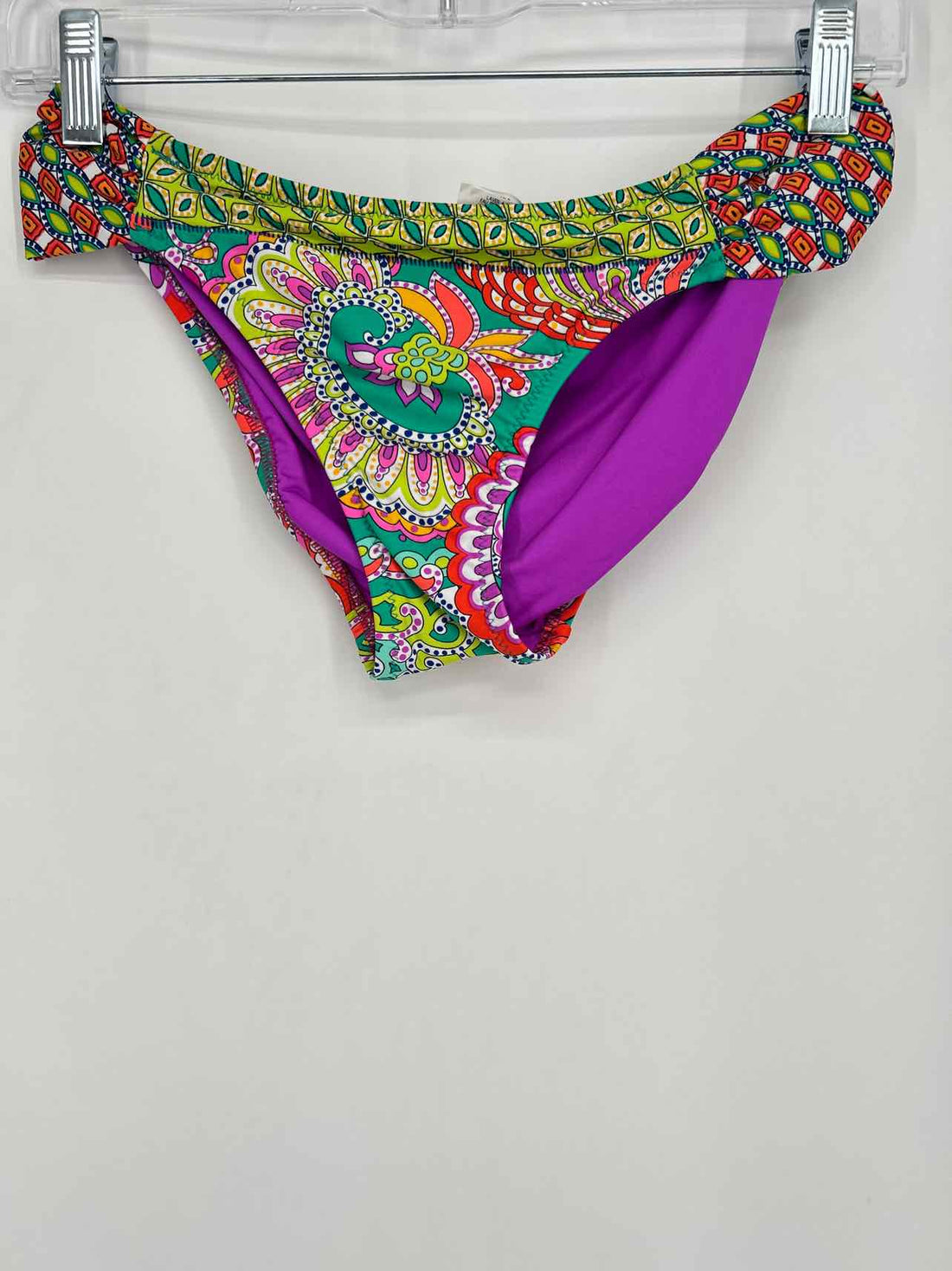 Trina Turk Size 6/8 Green Print Swimsuit 2 Piece