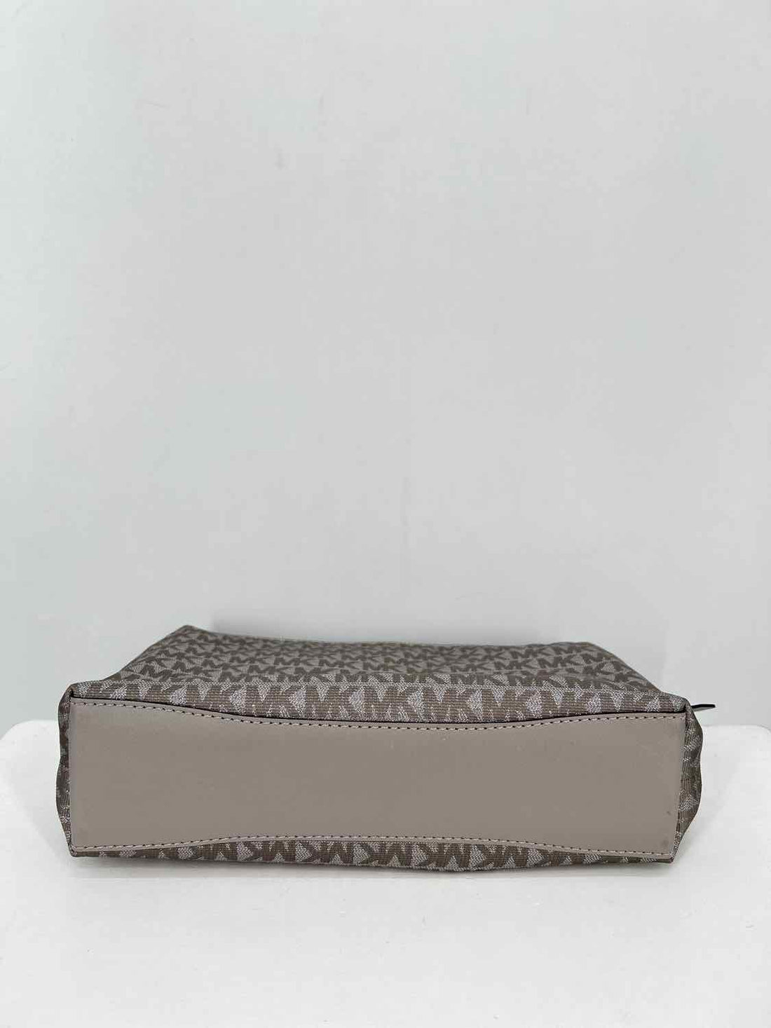 Michael Kors Silver Monogram Canvas Pre Owned Crossbody