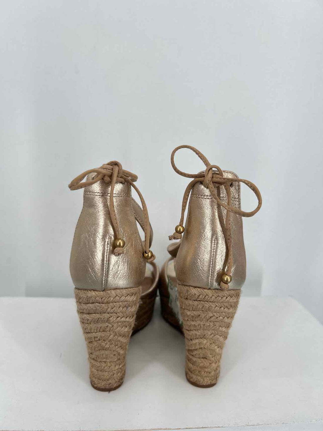 Ugg Women Size 9.5 Gold Espadrilles Wedges