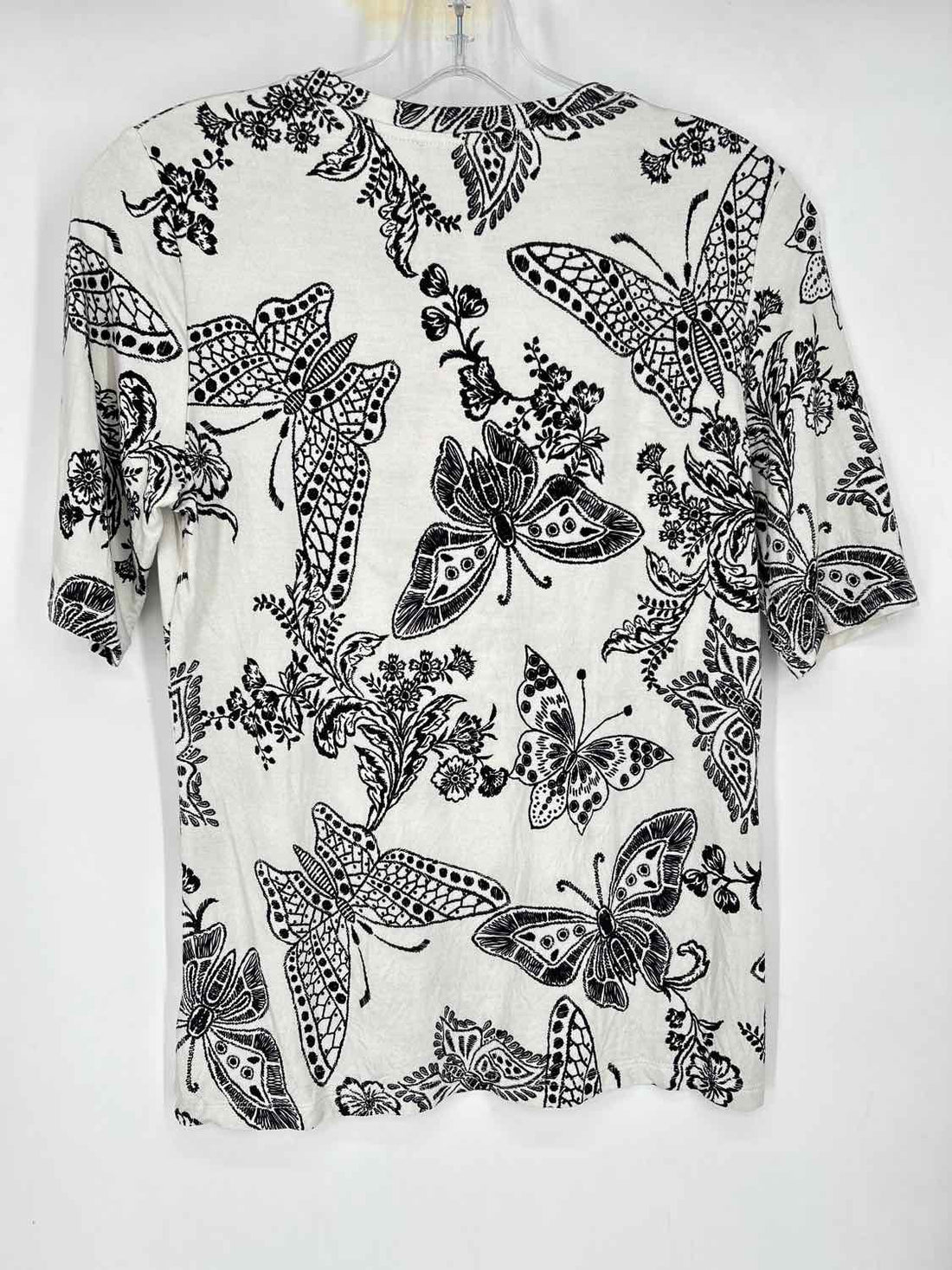 Johnny Was Size S Cream Floral Short Sleeve