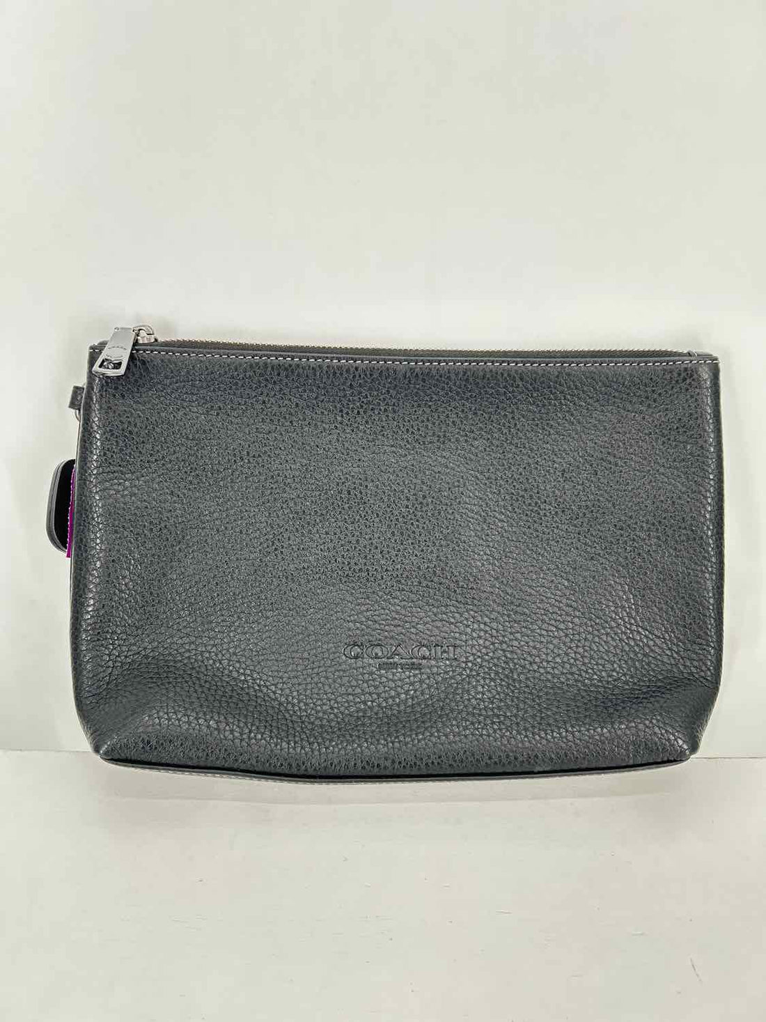 Coach Black Pebbled Leather Pouch