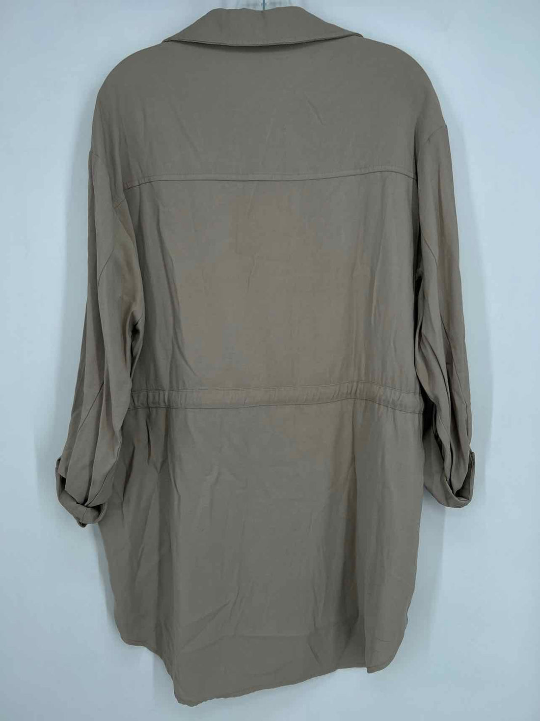 Zara Size L Khaki Long Sleeve Dress