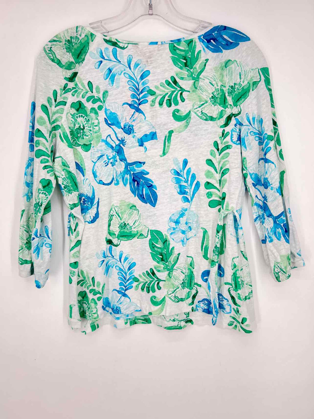 Tommy Bahama Size S White Blue & Green Long Sleeve