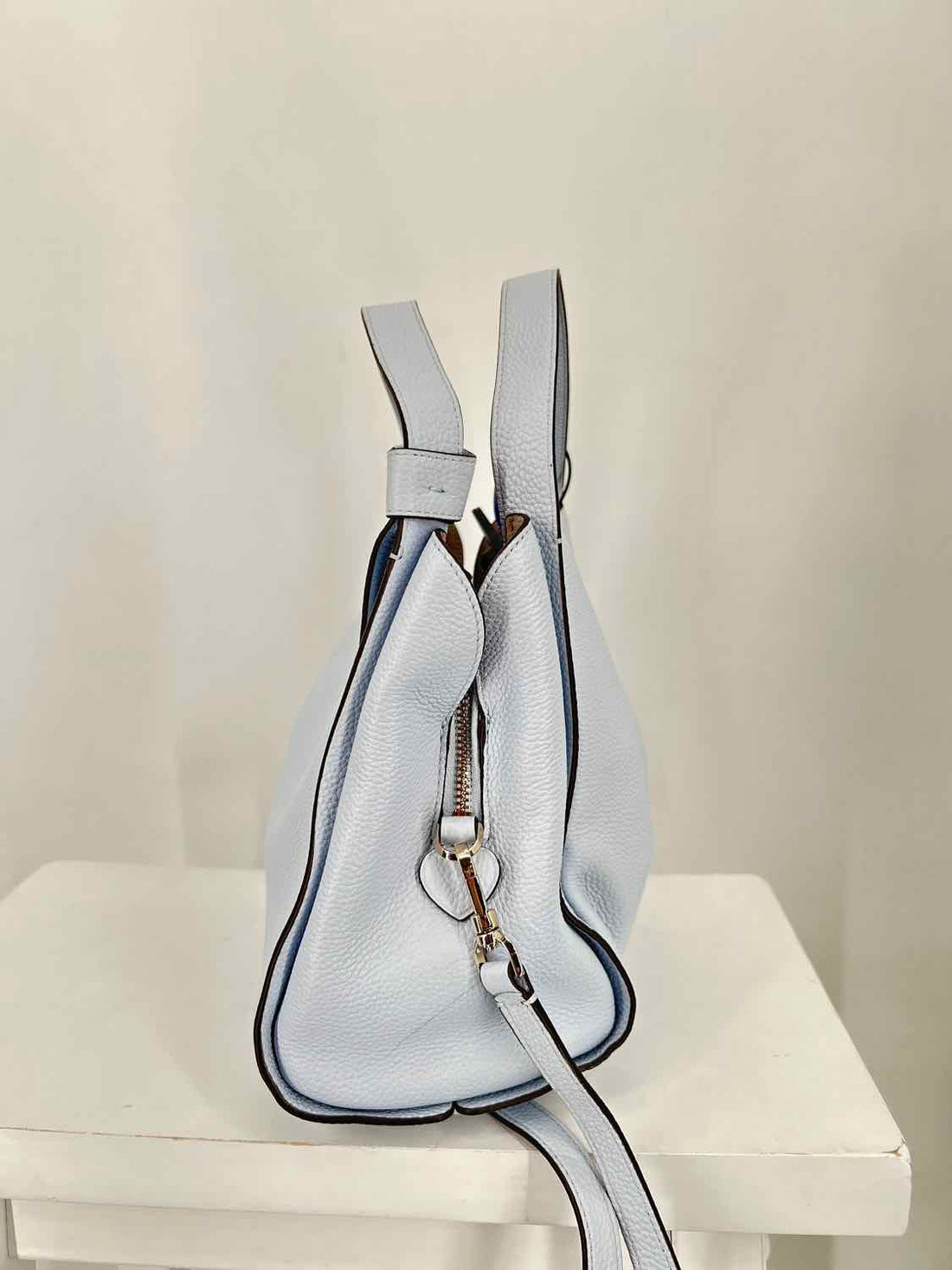 Kate Spade Light Blue Pebbled Leather Satchel