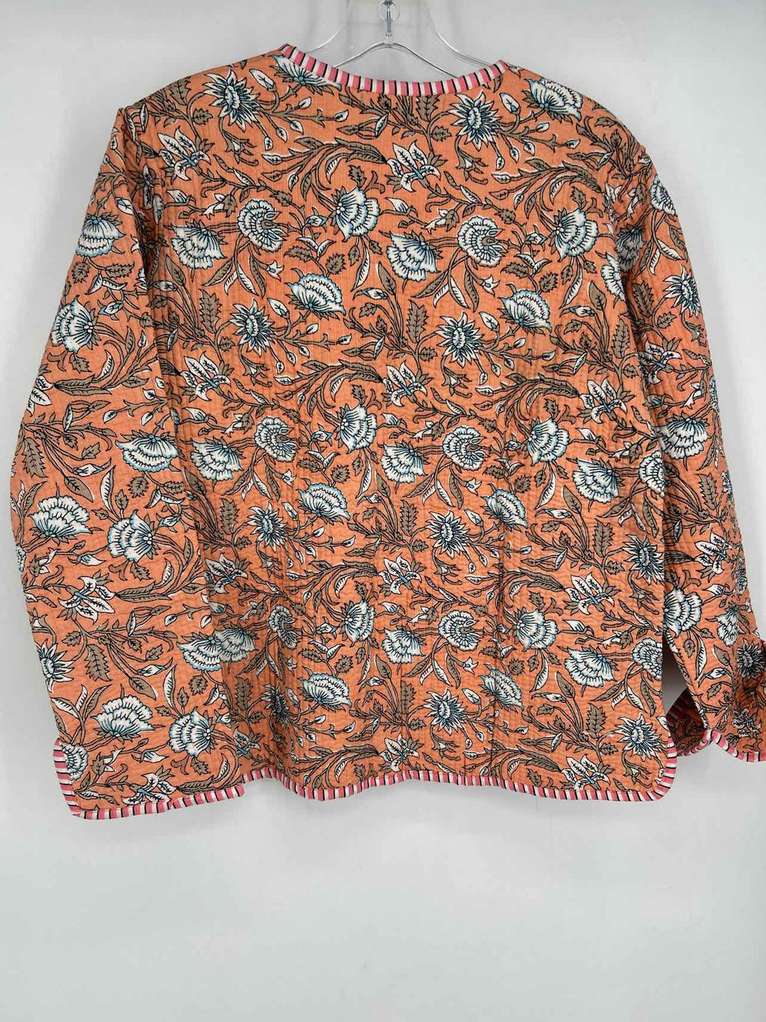 Temple of Treasures Size M Orange Floral Quilted NWT Jacket