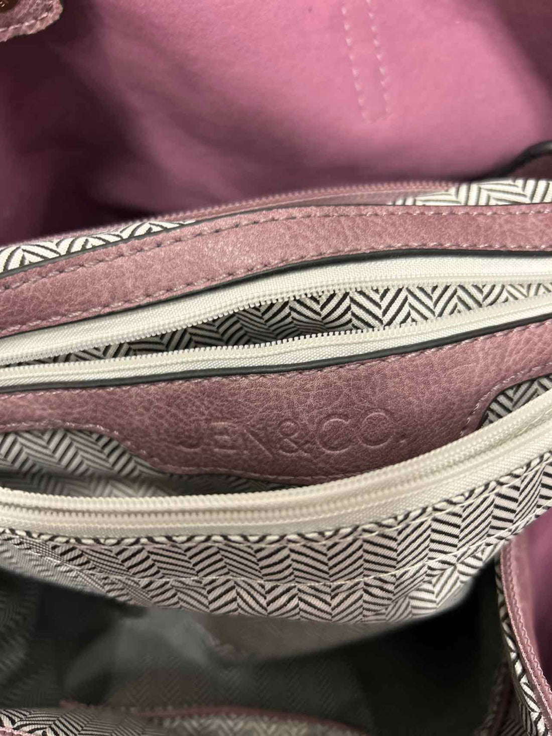 Jen & Co Purple NWT Bag in a Bag Vegan Leather Tote