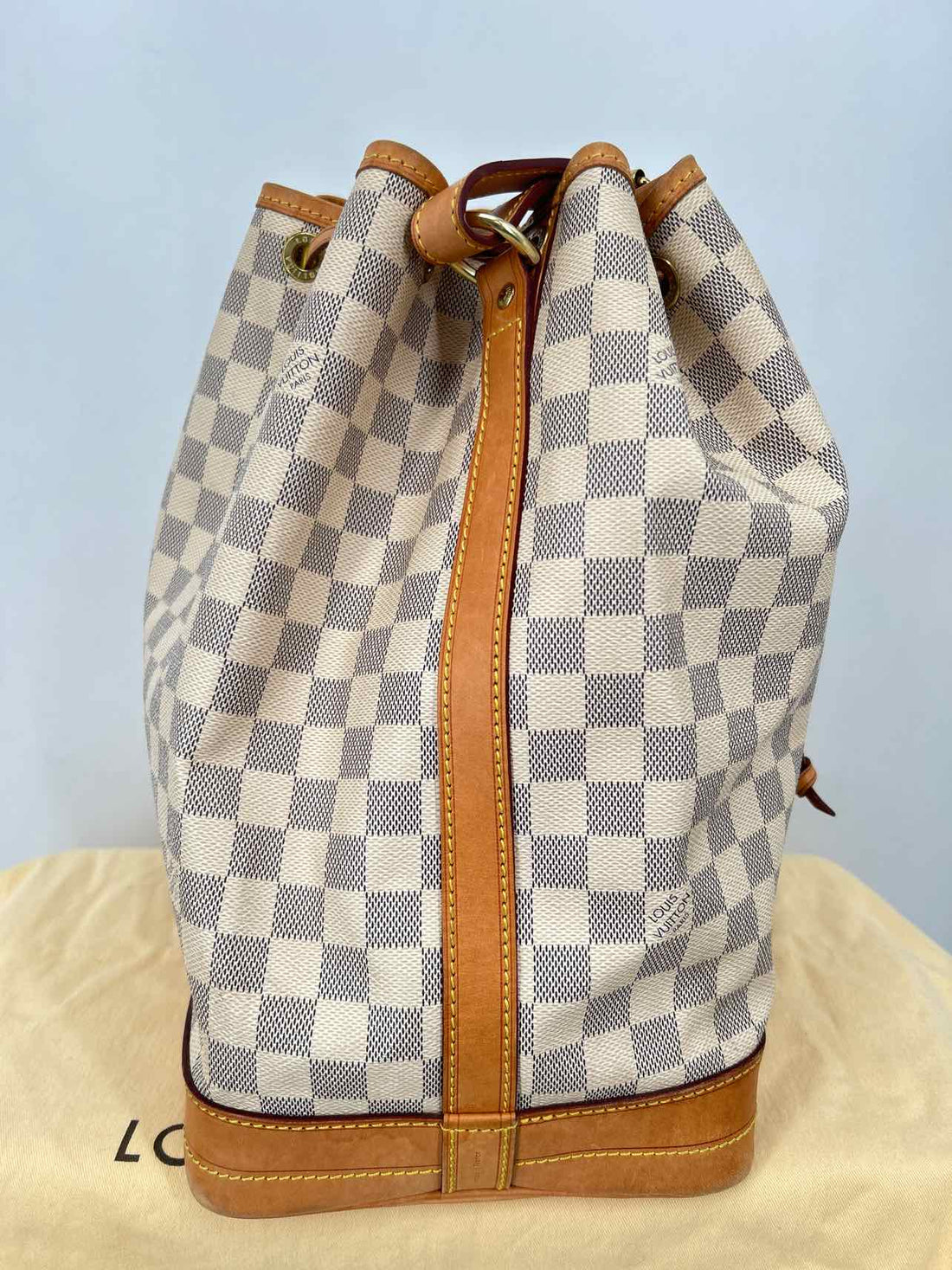 Louis Vuitton Noe GM  Damier Azur Leather & Coated Canvas LUXURY