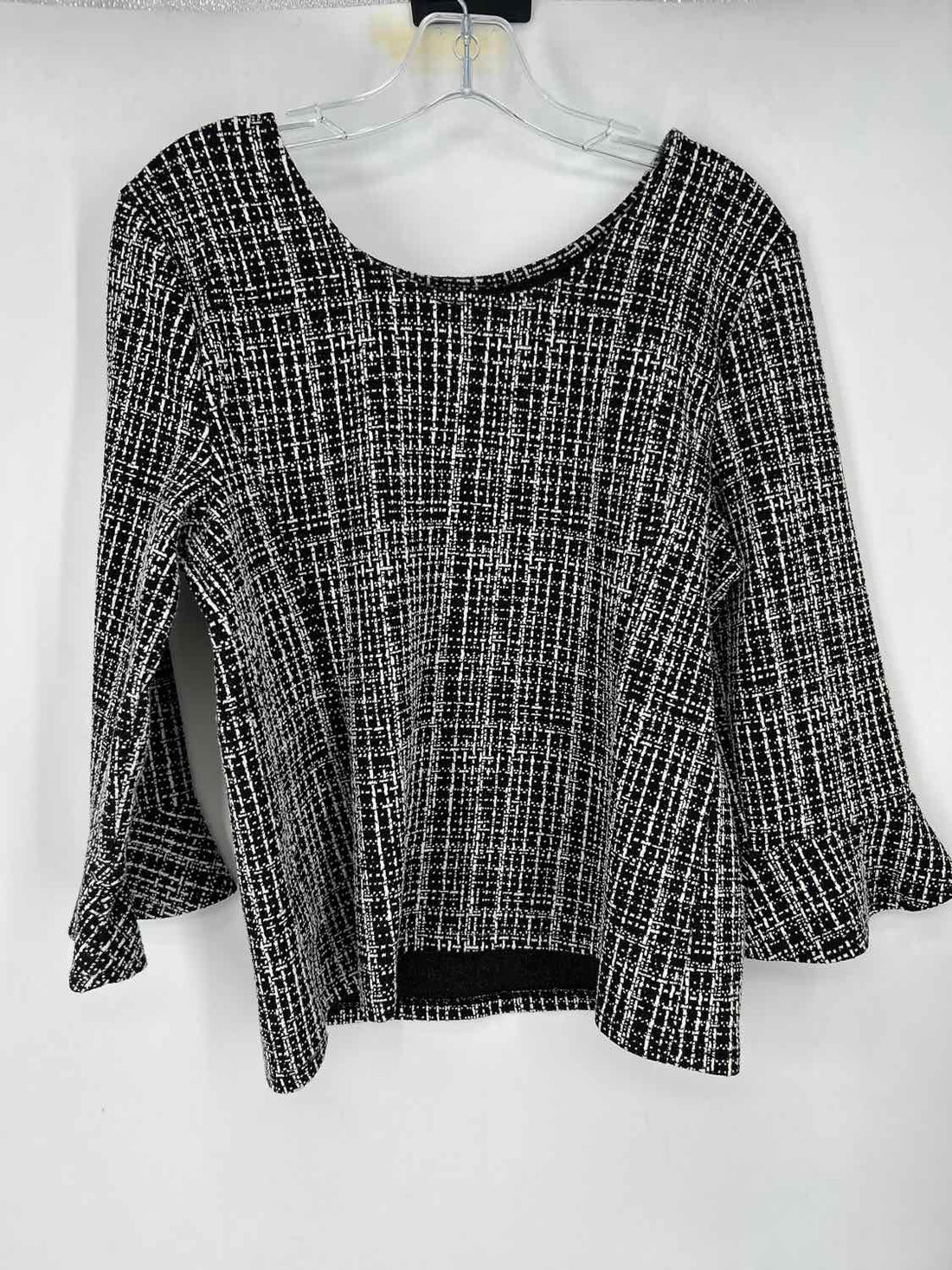 Talbots Size LP Black & White Long Sleeve