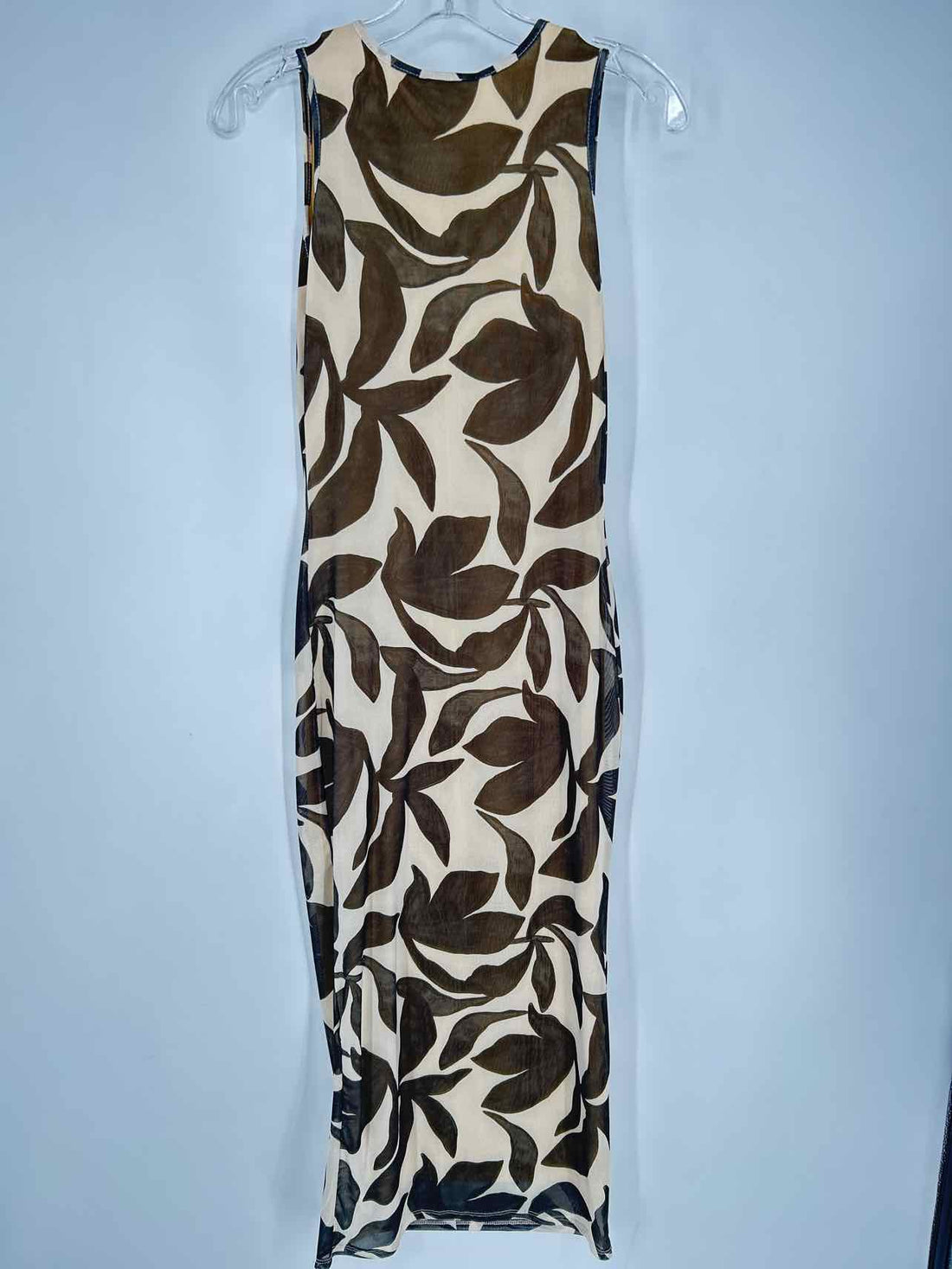 See you monday Size M Cream Print Mesh NWT Dress