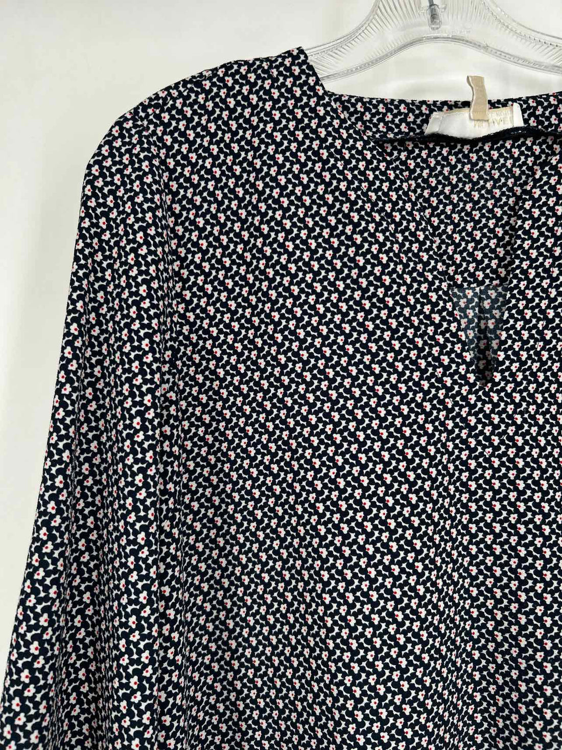 Michael Kors Size XL Navy Print Long Sleeve