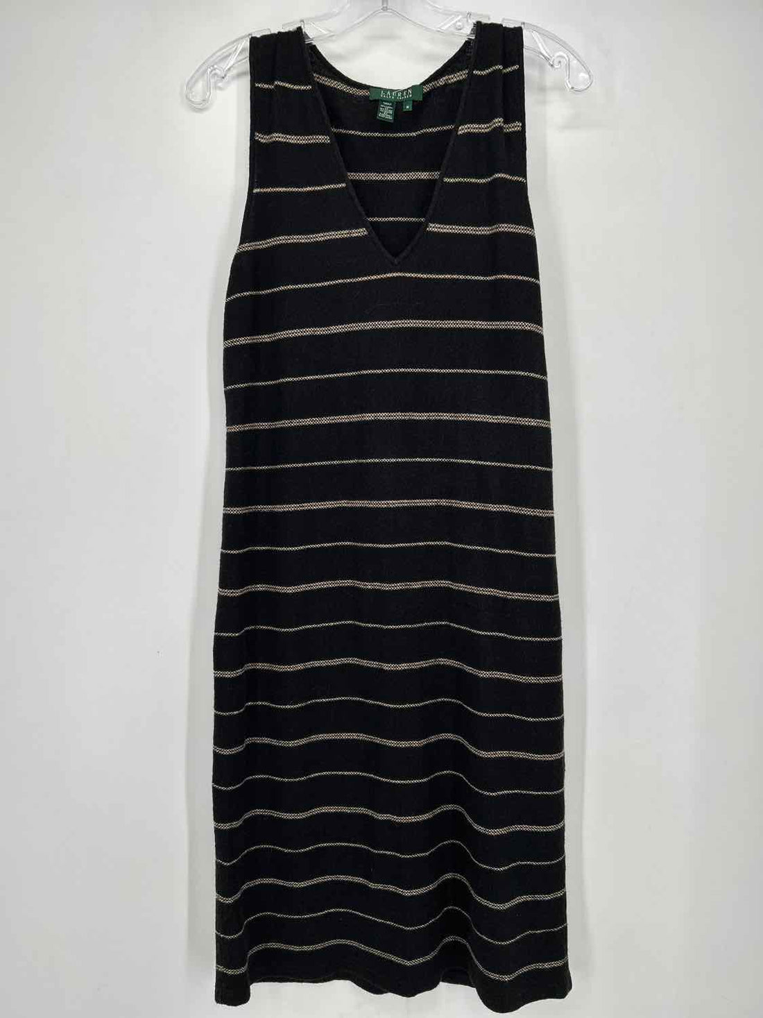 Ralph Lauren Size M Black Stripe Dress