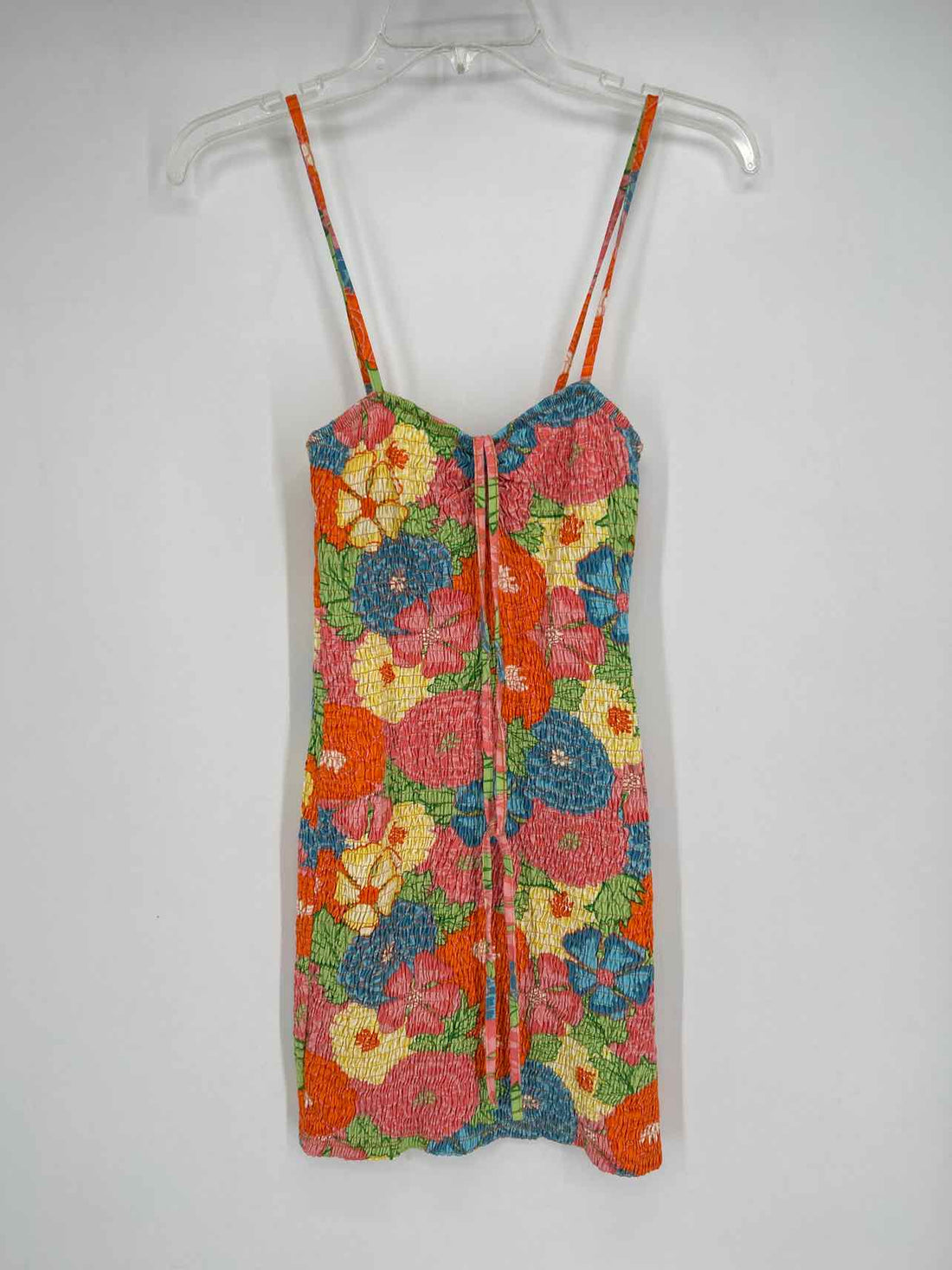 Zara Size M Orange Floral Dress