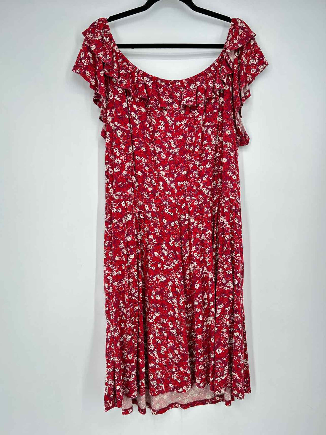 Lane Bryant Size 22/24 Purple & Red Floral Dress