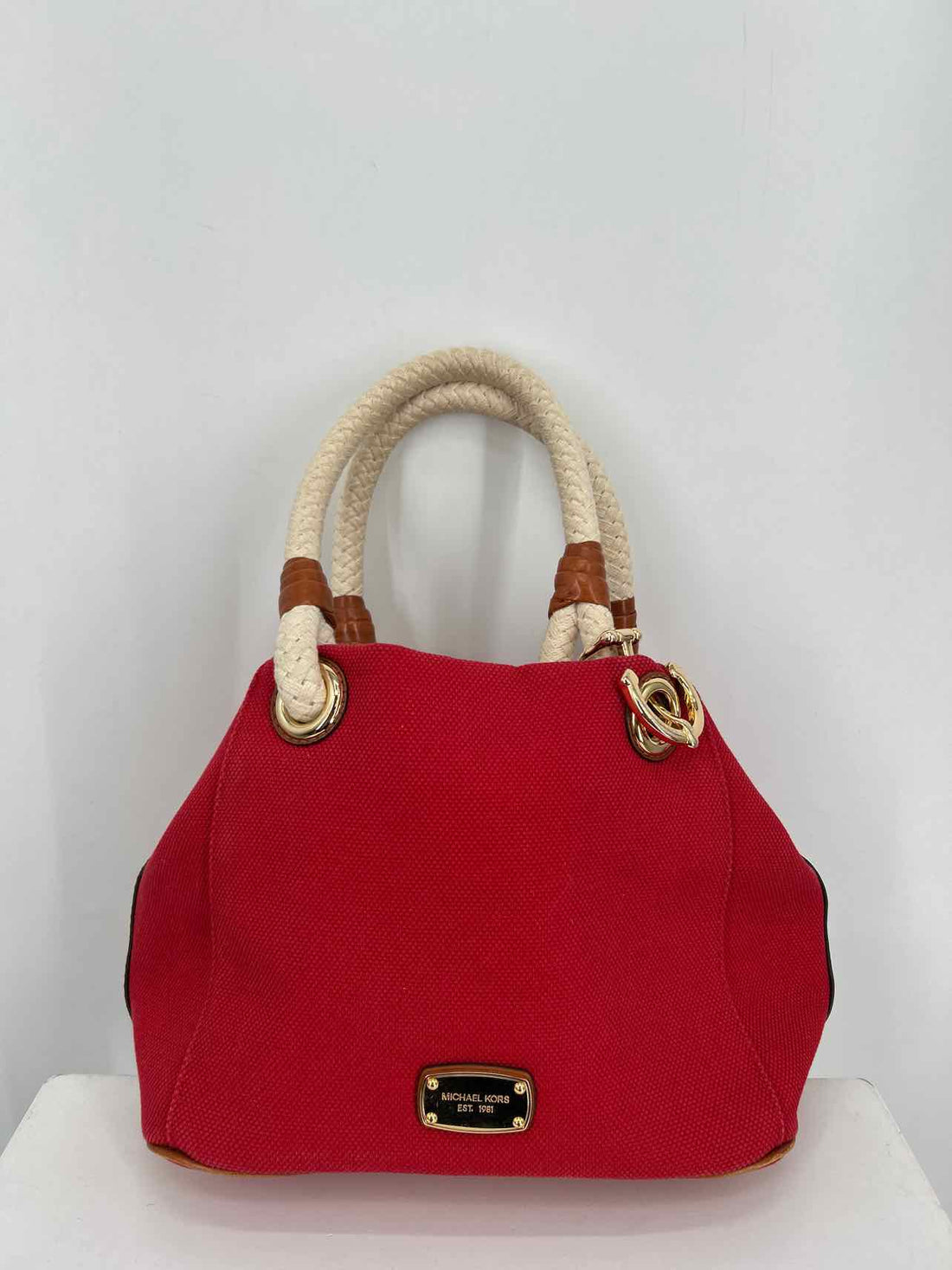 Michael Kors Red Canvas Good Shoulder