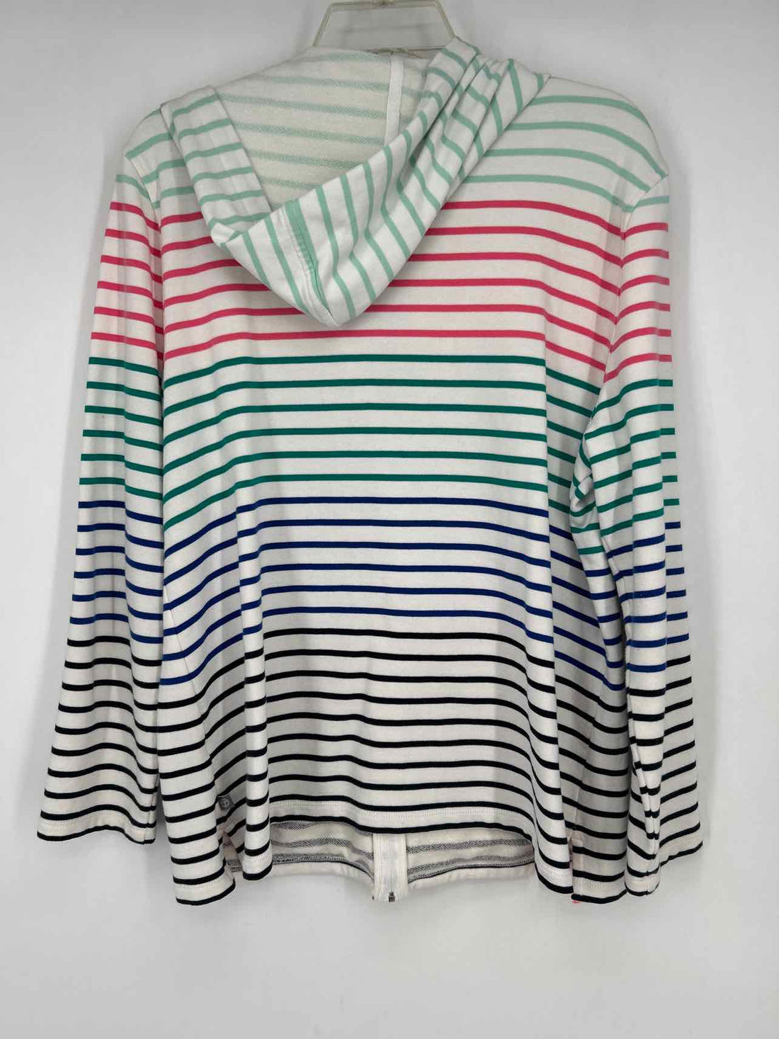 Talbots Size XL White Striped Sweater