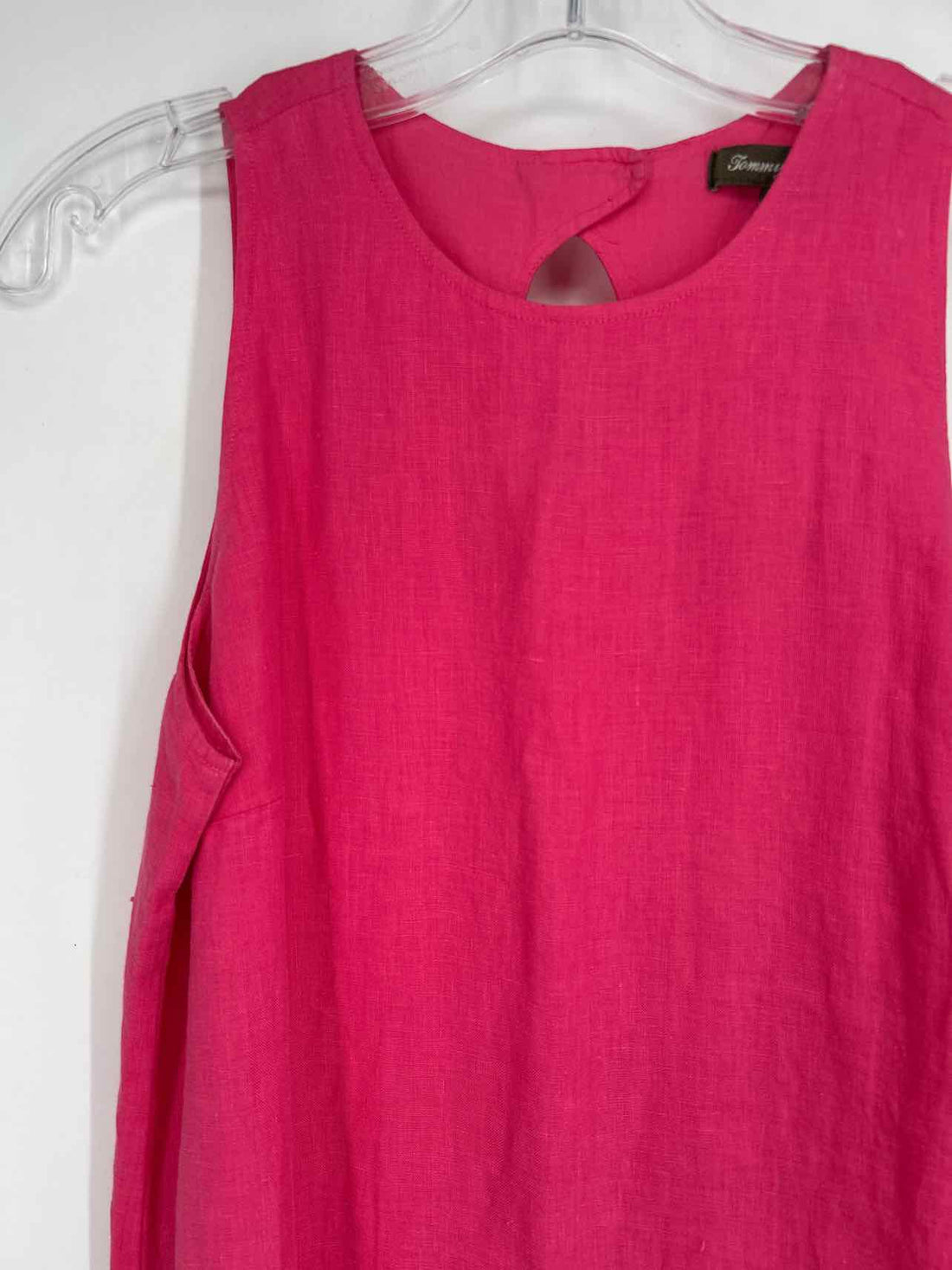 Tommy Bahama Size XS Hot Pink Linen Sleeveless Dress