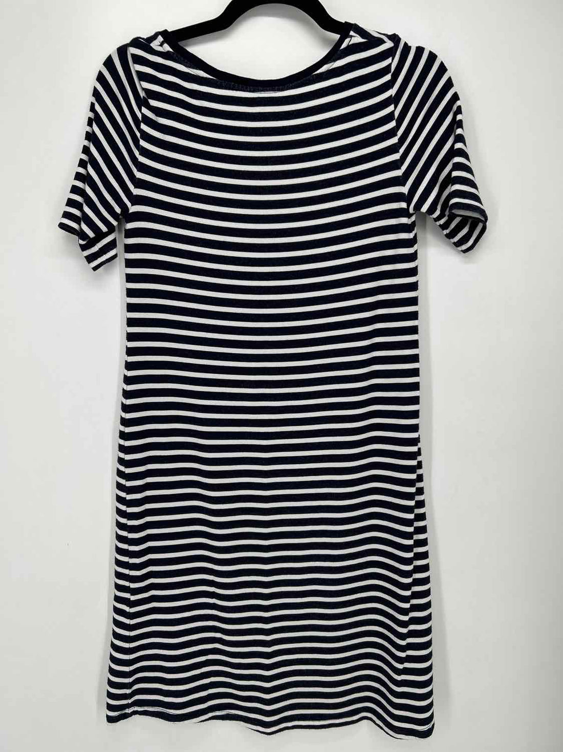 Neiman Marcus Size S Navy & White Striped Dress