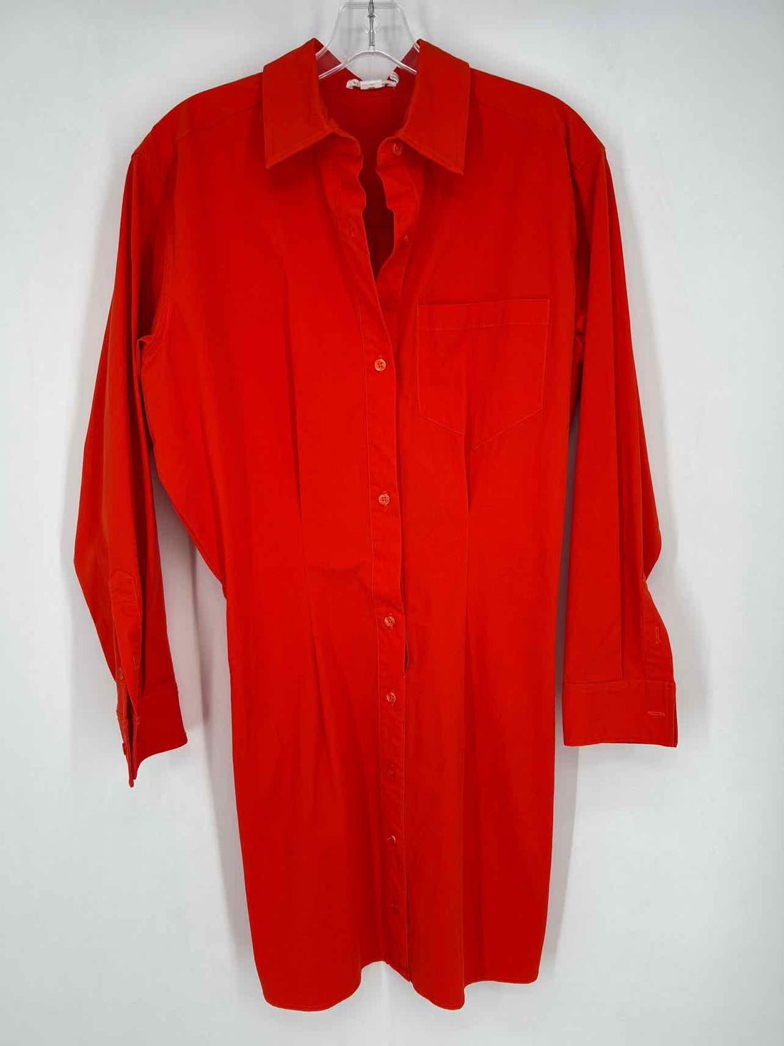 Good American Size S Red Orange Long Sleeve Dress
