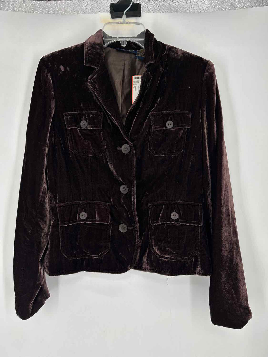 Ecologie Size 10 Brown Velvet Blazer