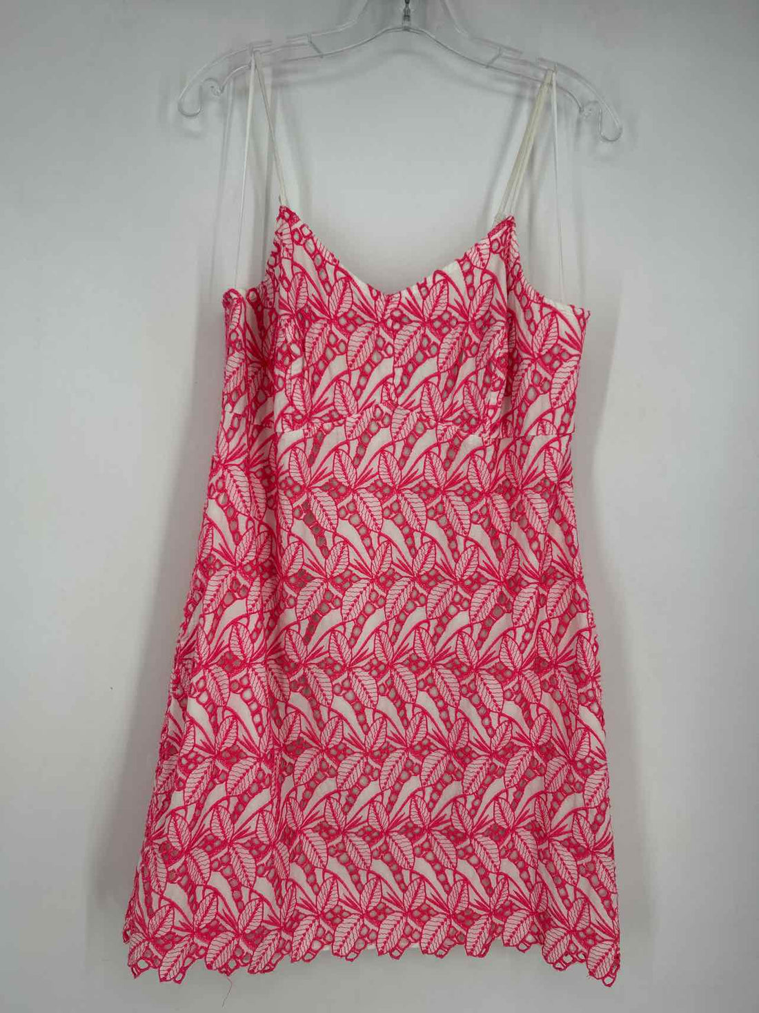 Crown & Ivy Size 16 White & Pink Eyelet NWT Dress