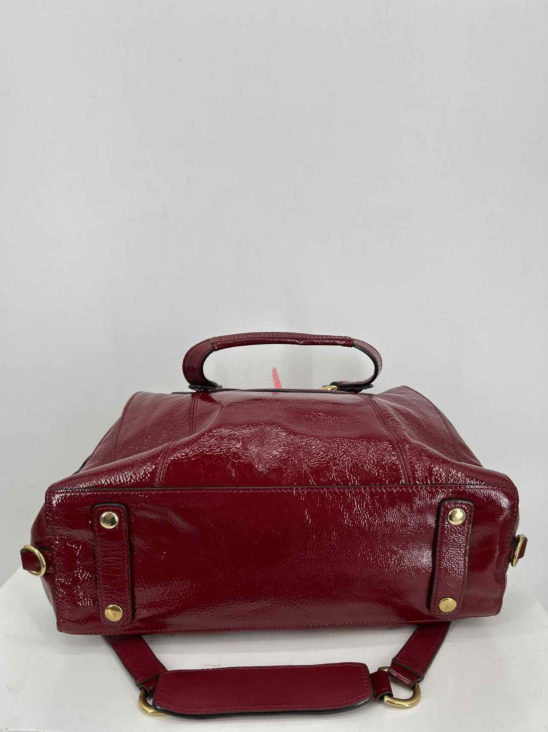 Coach Dark Red Patent Leather Good Satchel