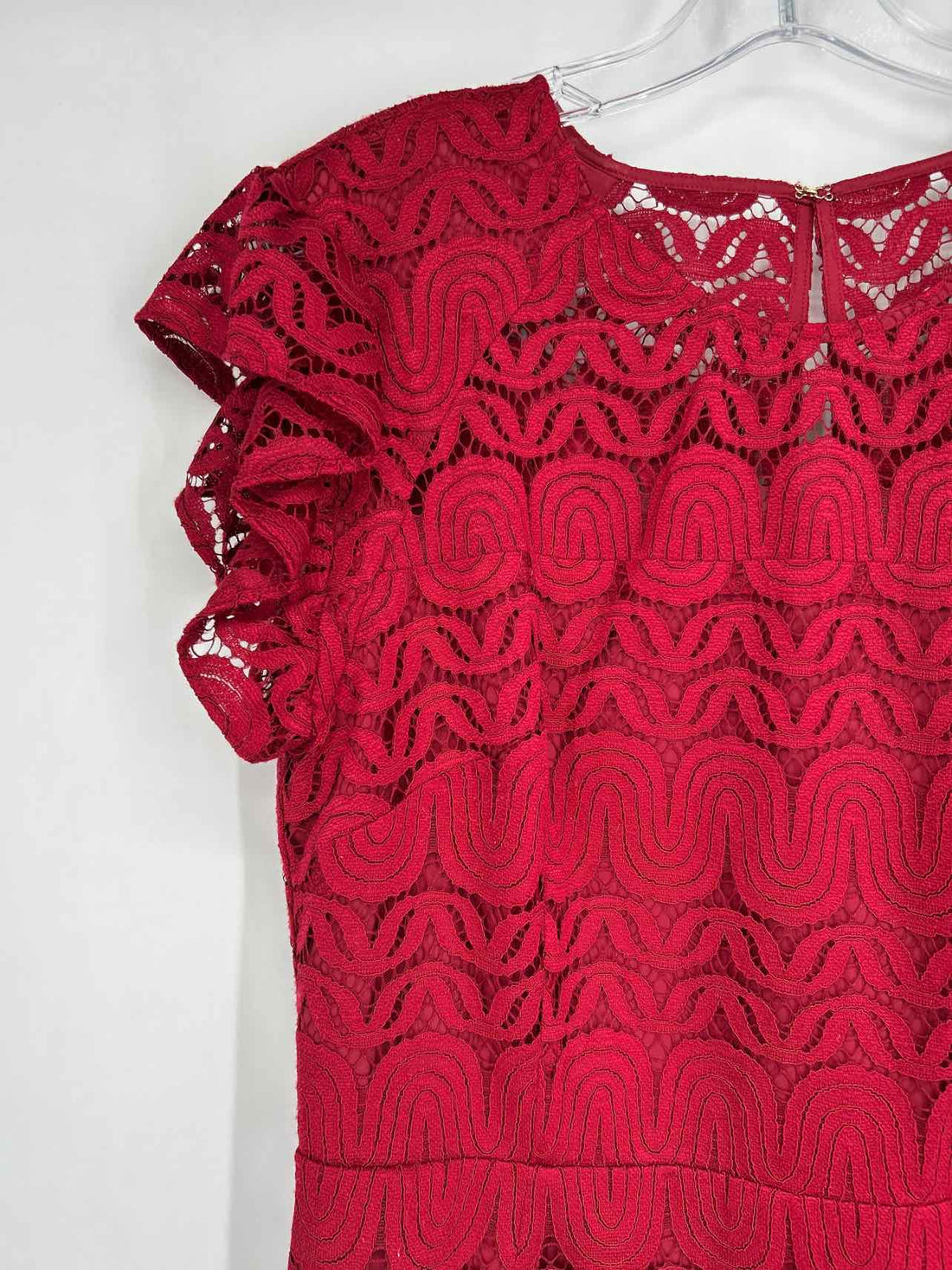 Trina by Trina Turk Size 12 Red Lace Dress