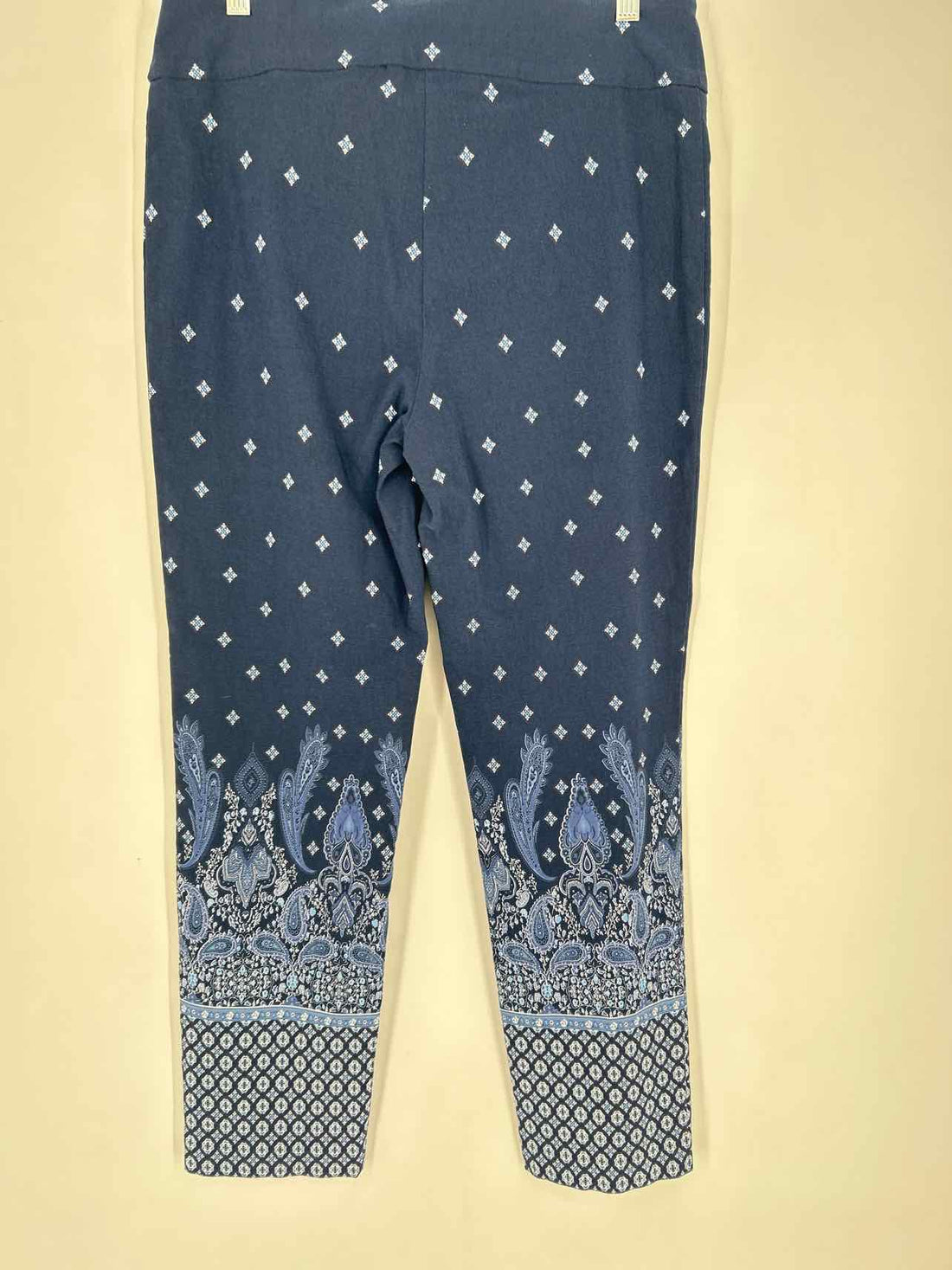 Lisette Size L Navy Print Pants