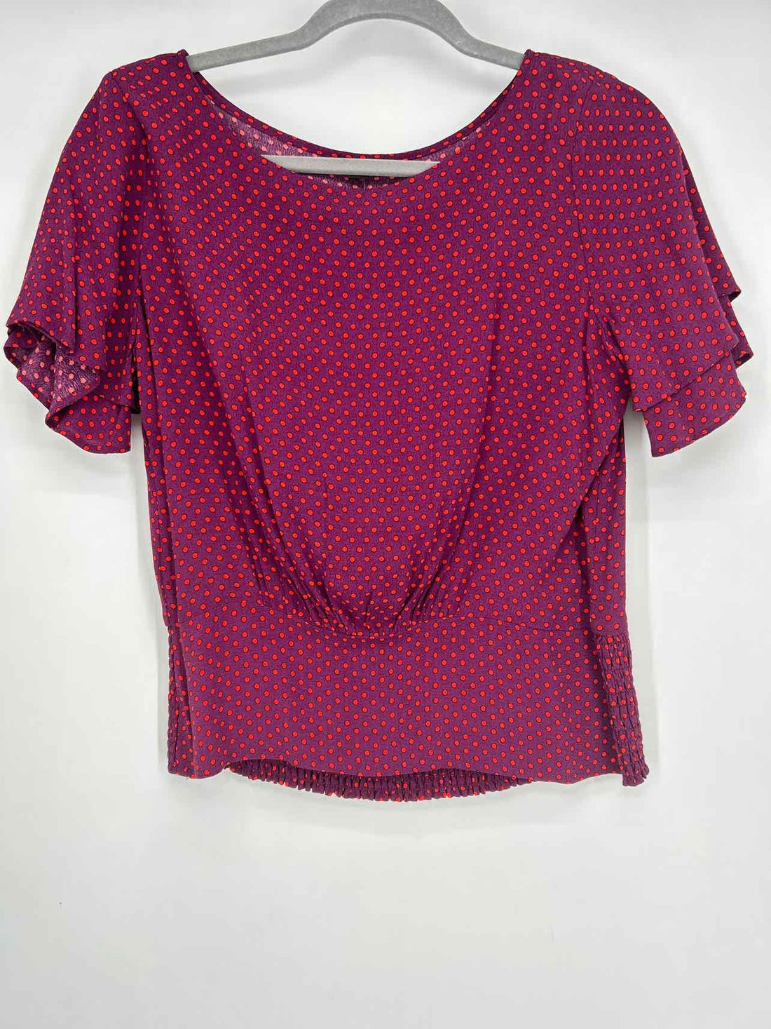 Ann Taylor Size SP Purple & Red Polkadot NWT Short Sleeve