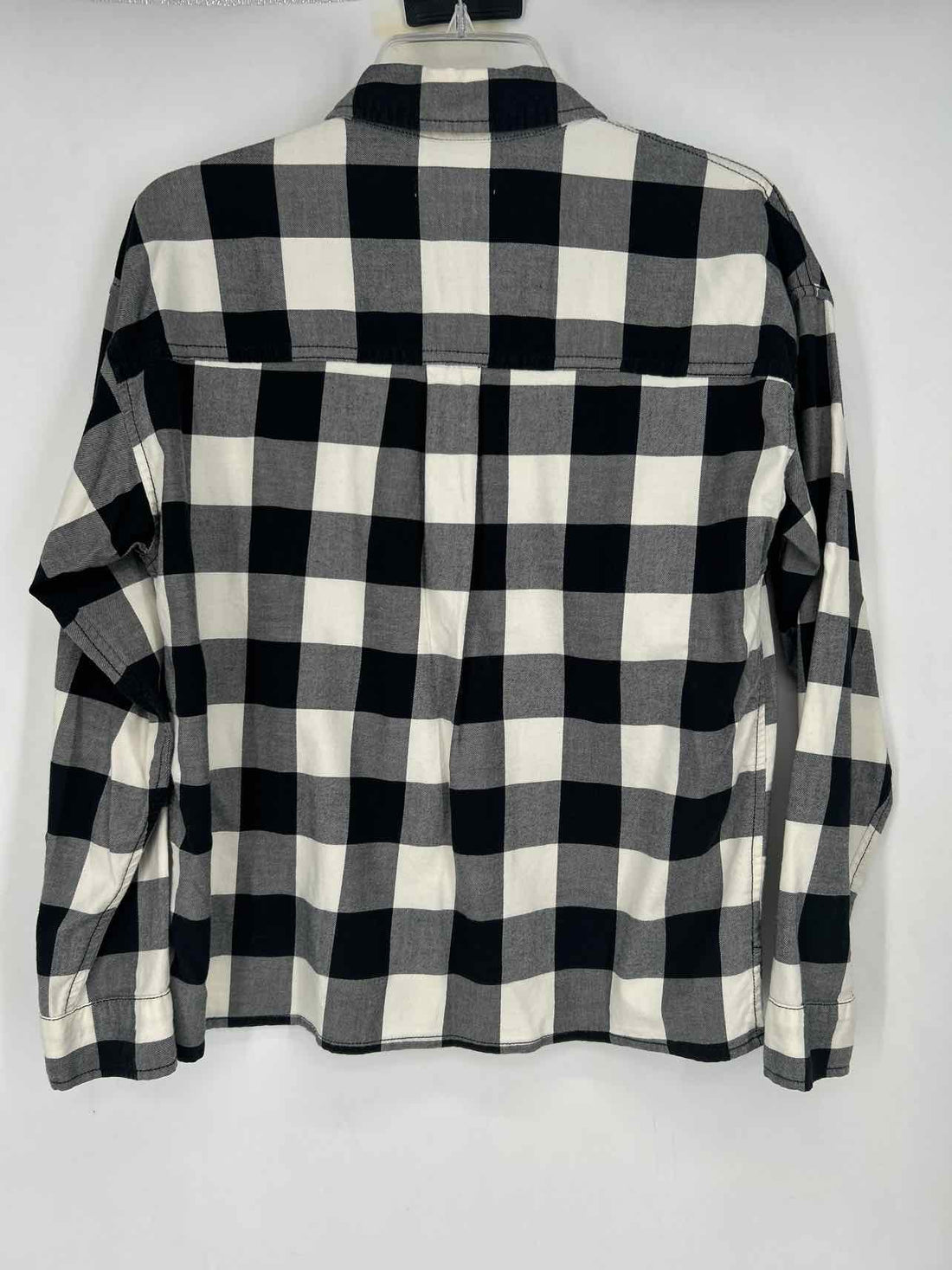 Madewell Size S Black & White Gingham Long Sleeve