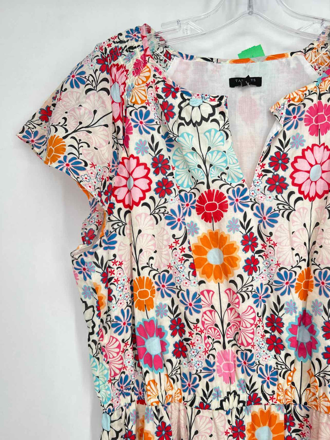 Talbots Size 16P White Floral Dress