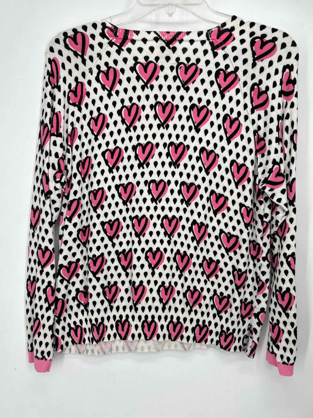 Whisper by Brodie Size S White Black & Pink Sweater