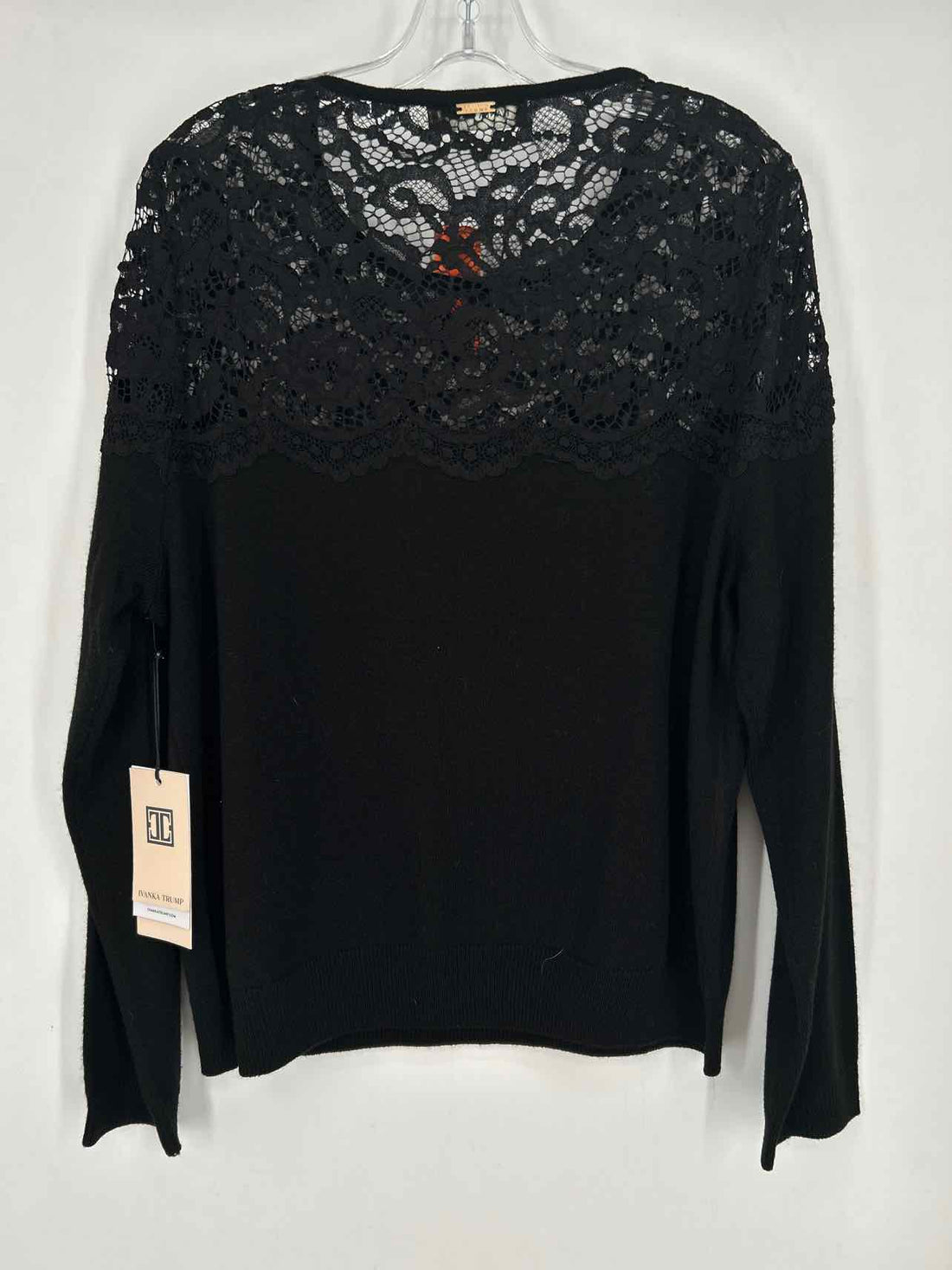 Ivanka Trump Size XL Black Lace NWT Sweater
